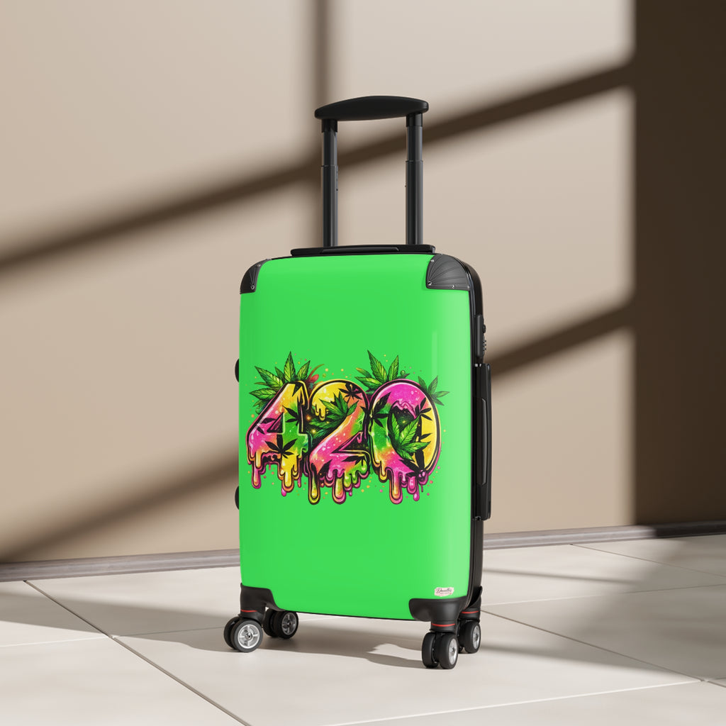 420 Graffiti Carry-On Suitcase — Colorful Stoner Travel Luggage
