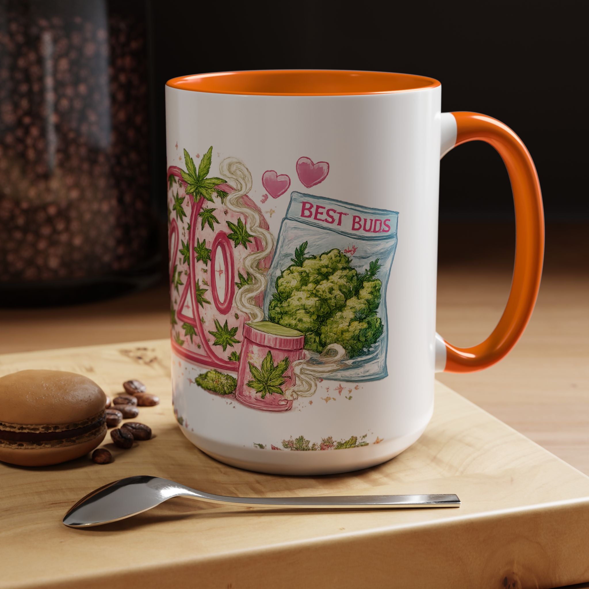 420 Cannabis Coffee Mug — 'Best Buds' Accent Tea Cup (11/15oz)