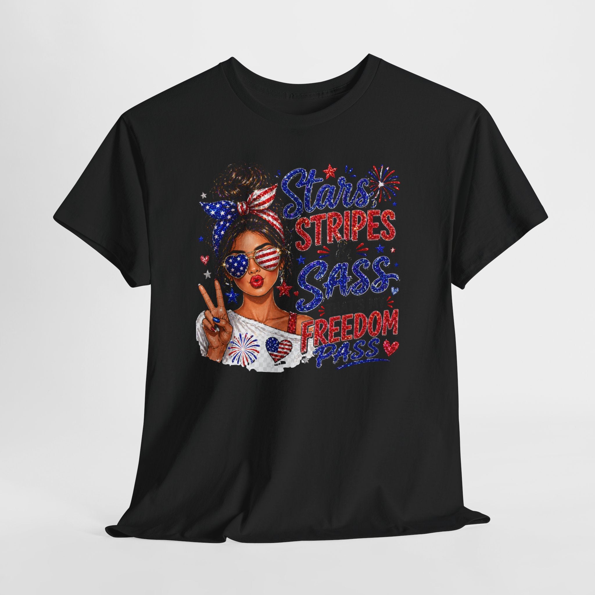 Patriotic 'Stars, Stripes & Sass' Tee — Fourth of July Women's Graphic T-Shirt