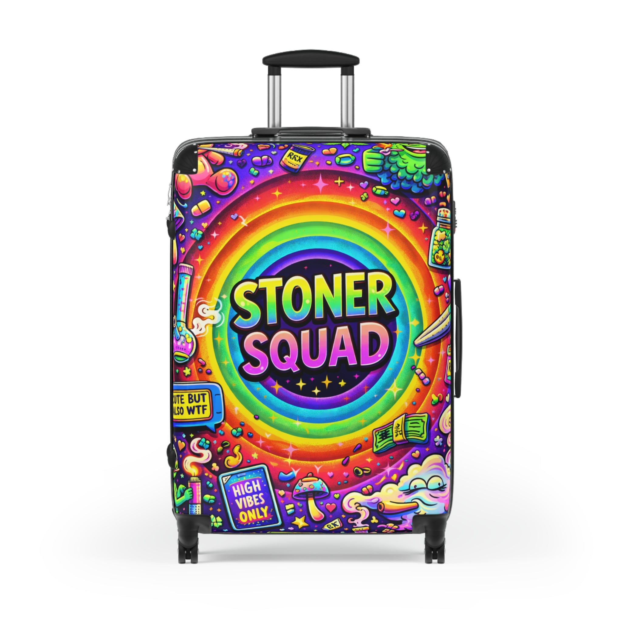 Stoner Squad Carry-On Suitcase – Colorful Psychedelic Travel Luggage