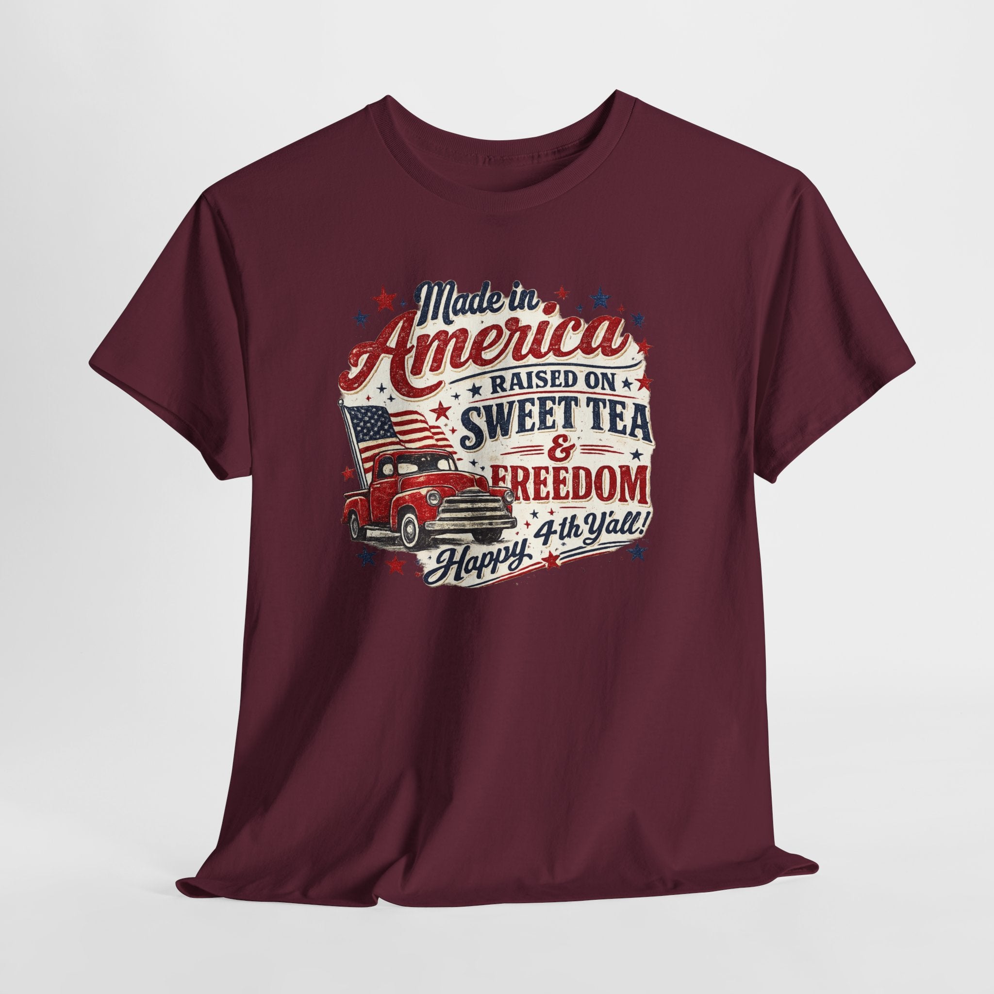 Made in America Sweet Tea & Freedom T-Shirt — 4th of July Patriotic Tee