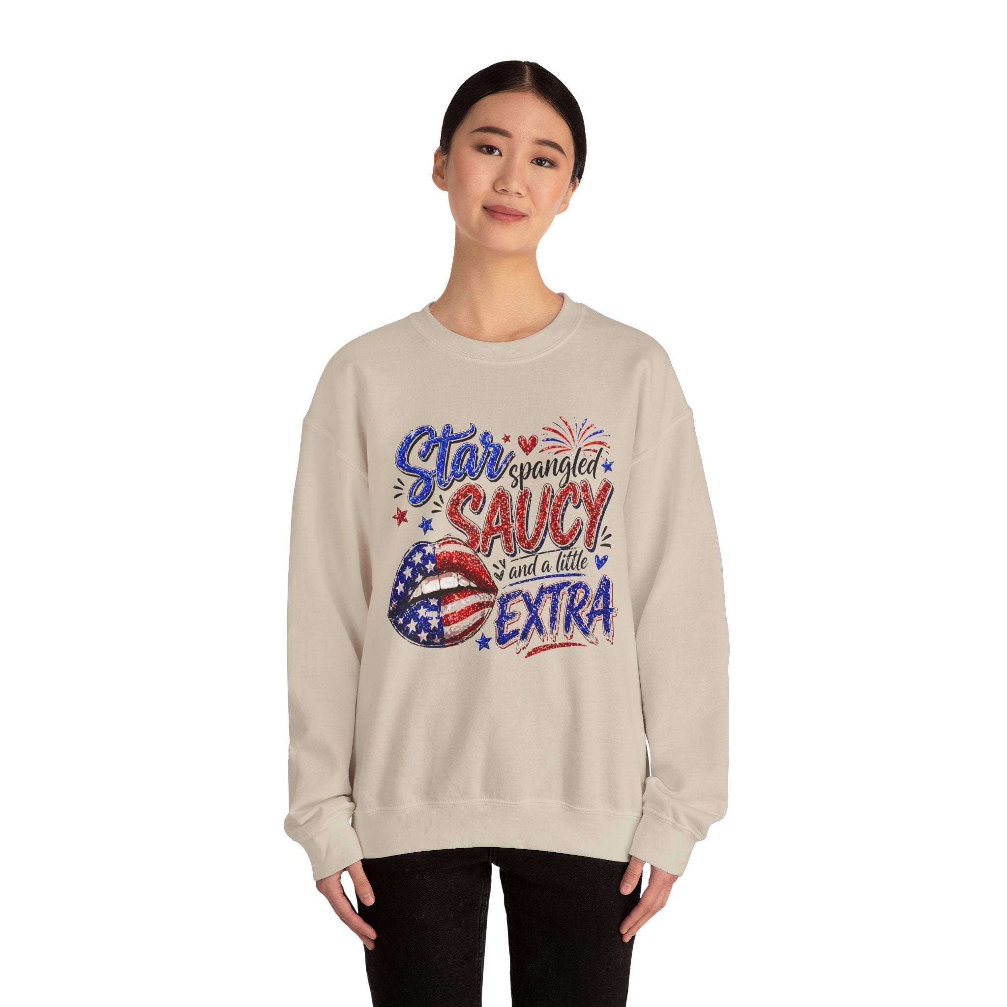 Patriotic 'Star Spangled Saucy & a Little Extra' Sweatshirt