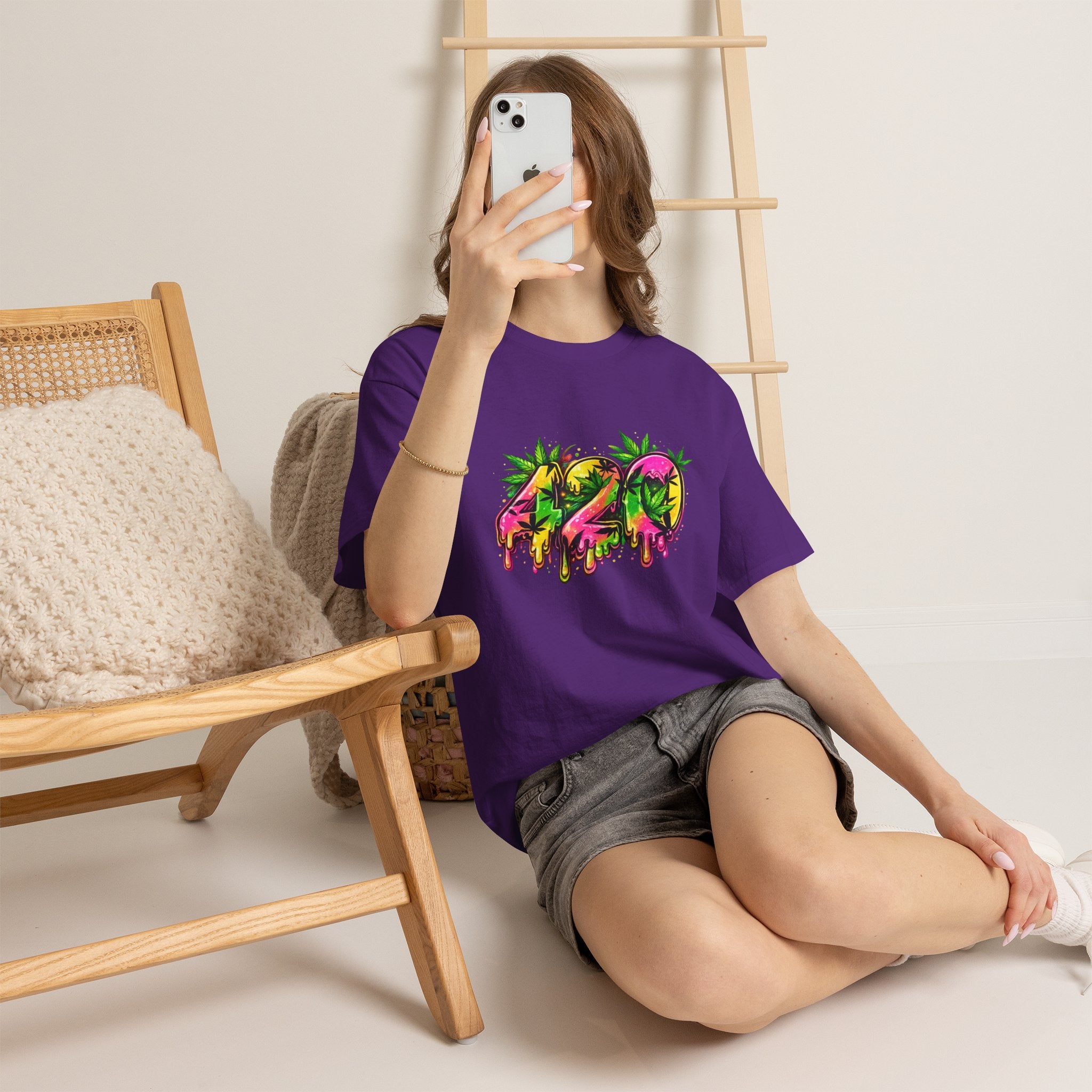 420 Drip Graphic T-Shirt — Cannabis Leaf Streetwear Tee
