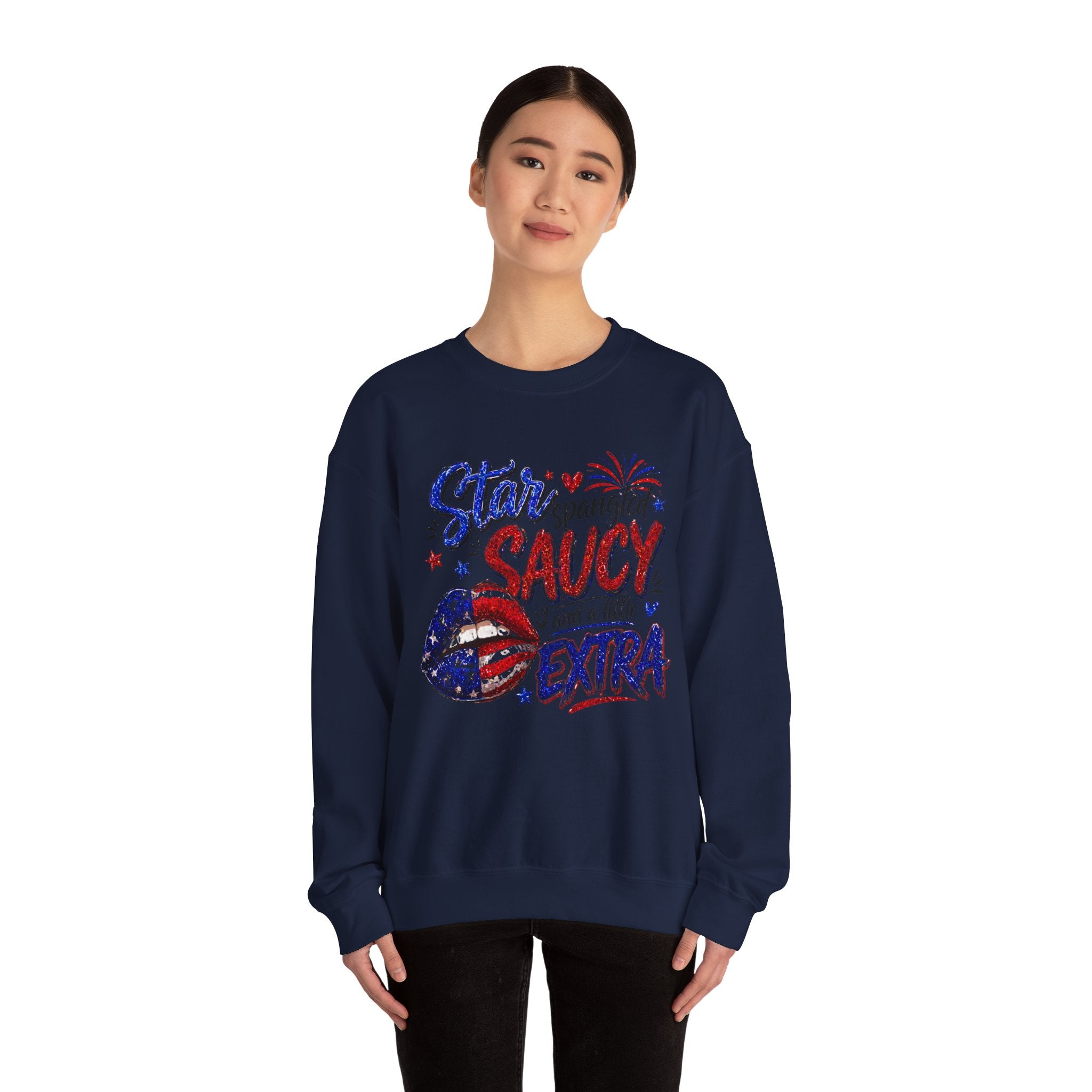 Patriotic 'Star Spangled Saucy & a Little Extra' Sweatshirt