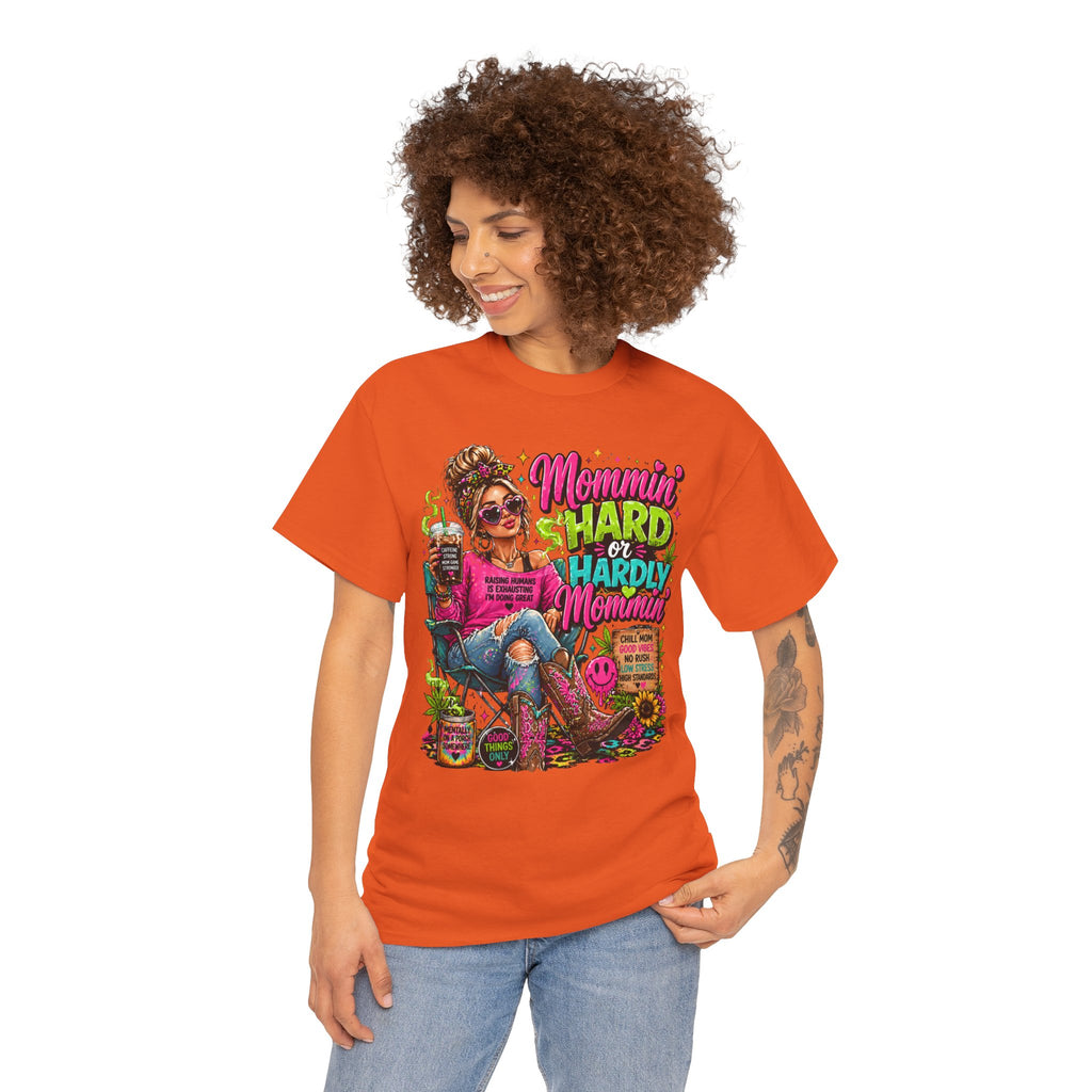Mommin' Hard & Hardly Mommin' T-Shirt – Funny Mom Vacation Tee