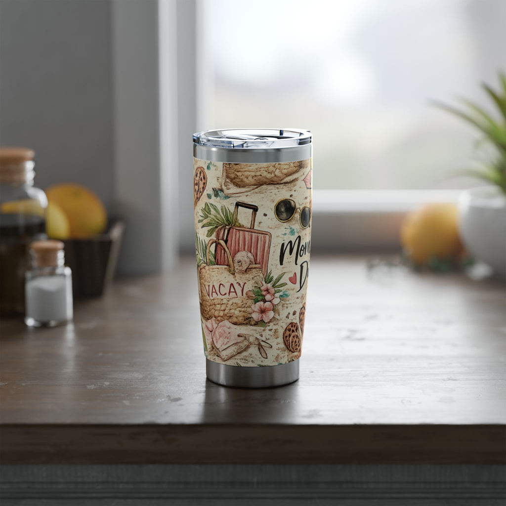 Mom's Off Duty 20oz Tumbler – Beach Vacation Travel Mug