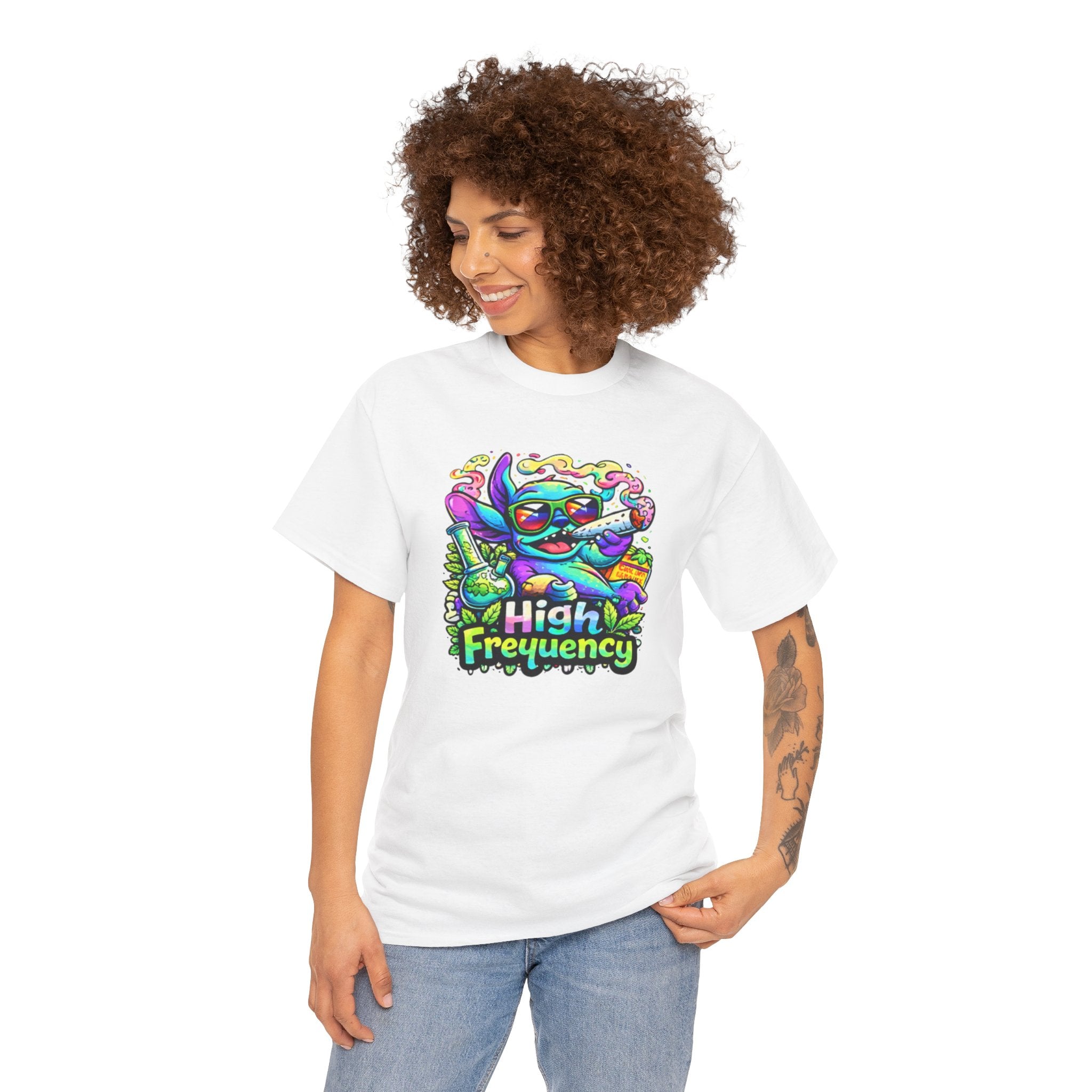 Psychedelic Cat 'High Frequency' Graphic Tee