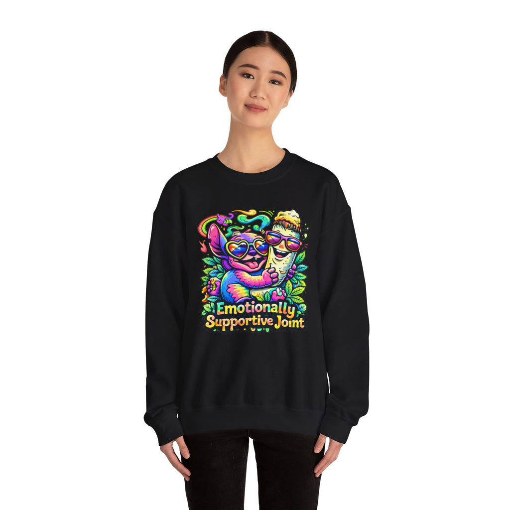 Emotionally Supportive Joint Sweatshirt — Cute Sloth & Joint Hug Graphic