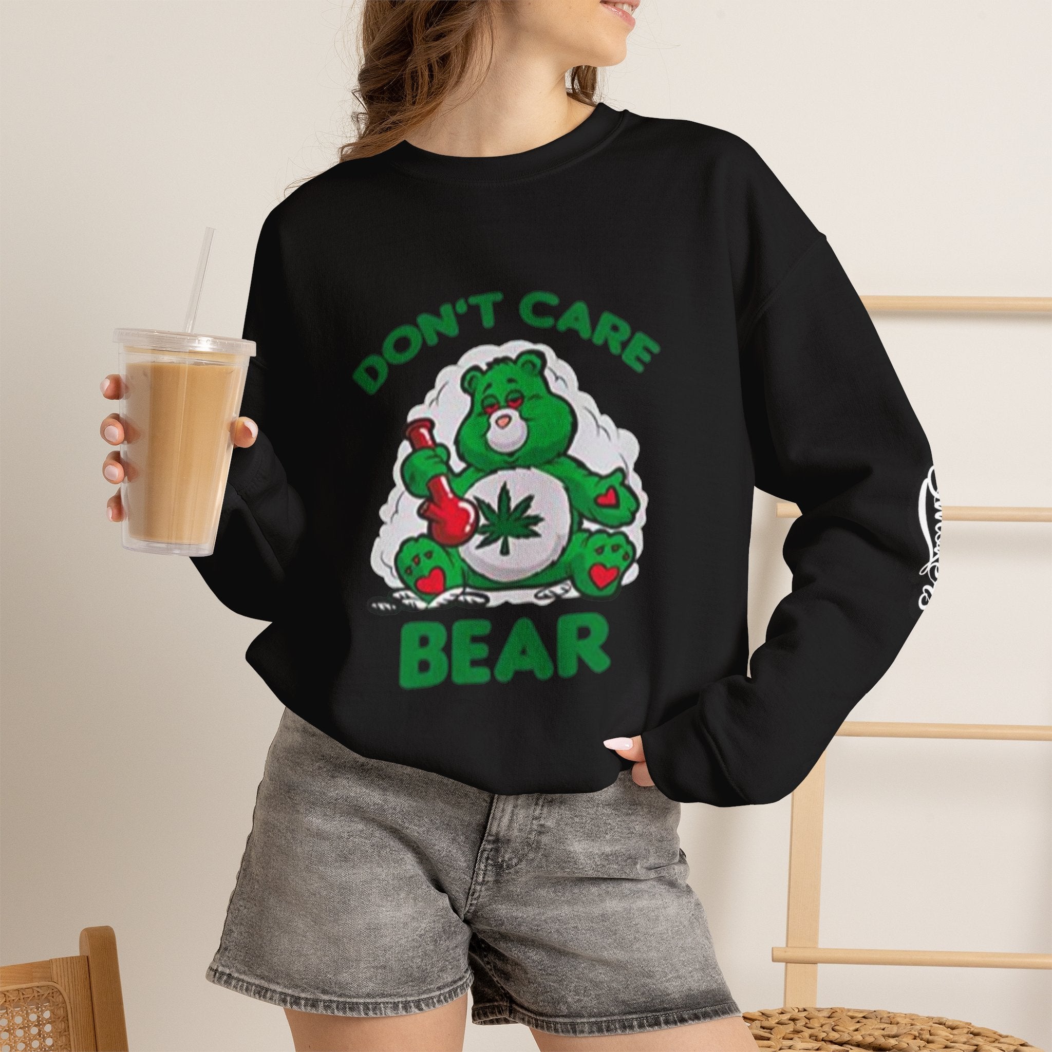 I Don't Care Bear Sweatshirt — Funny Graphic Crewneck