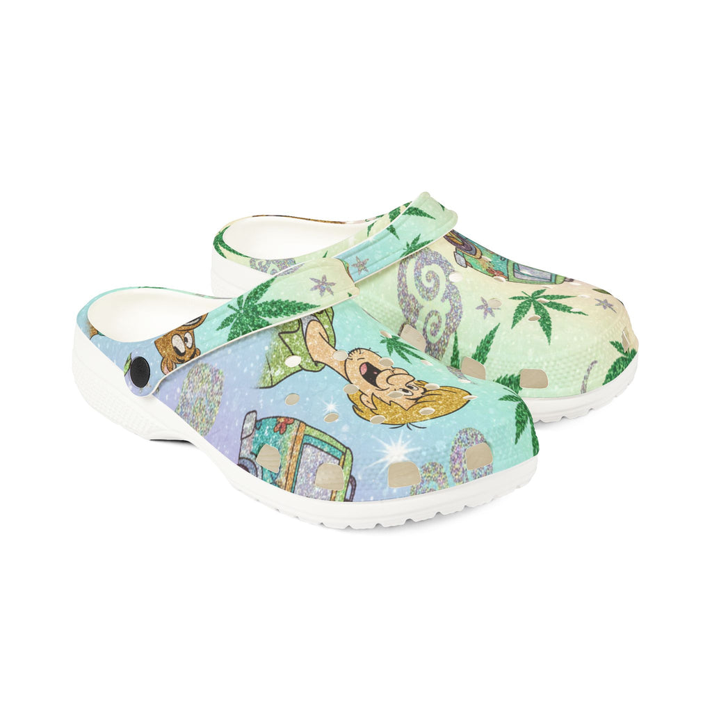 Cartoon Cannabis Camper Clogs - EVA Foam Slip-On Shoes
