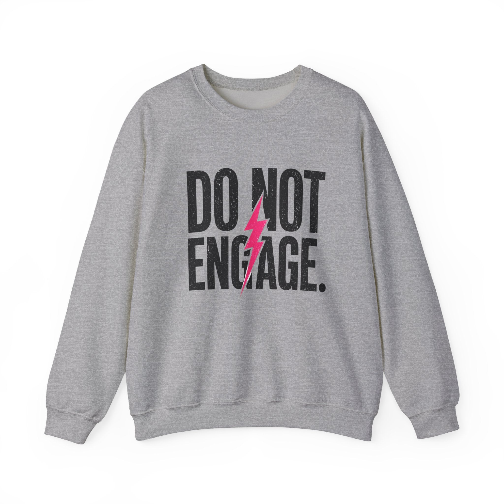 Do Not Engage Crewneck Sweatshirt – Bold Lightning Graphic Streetwear