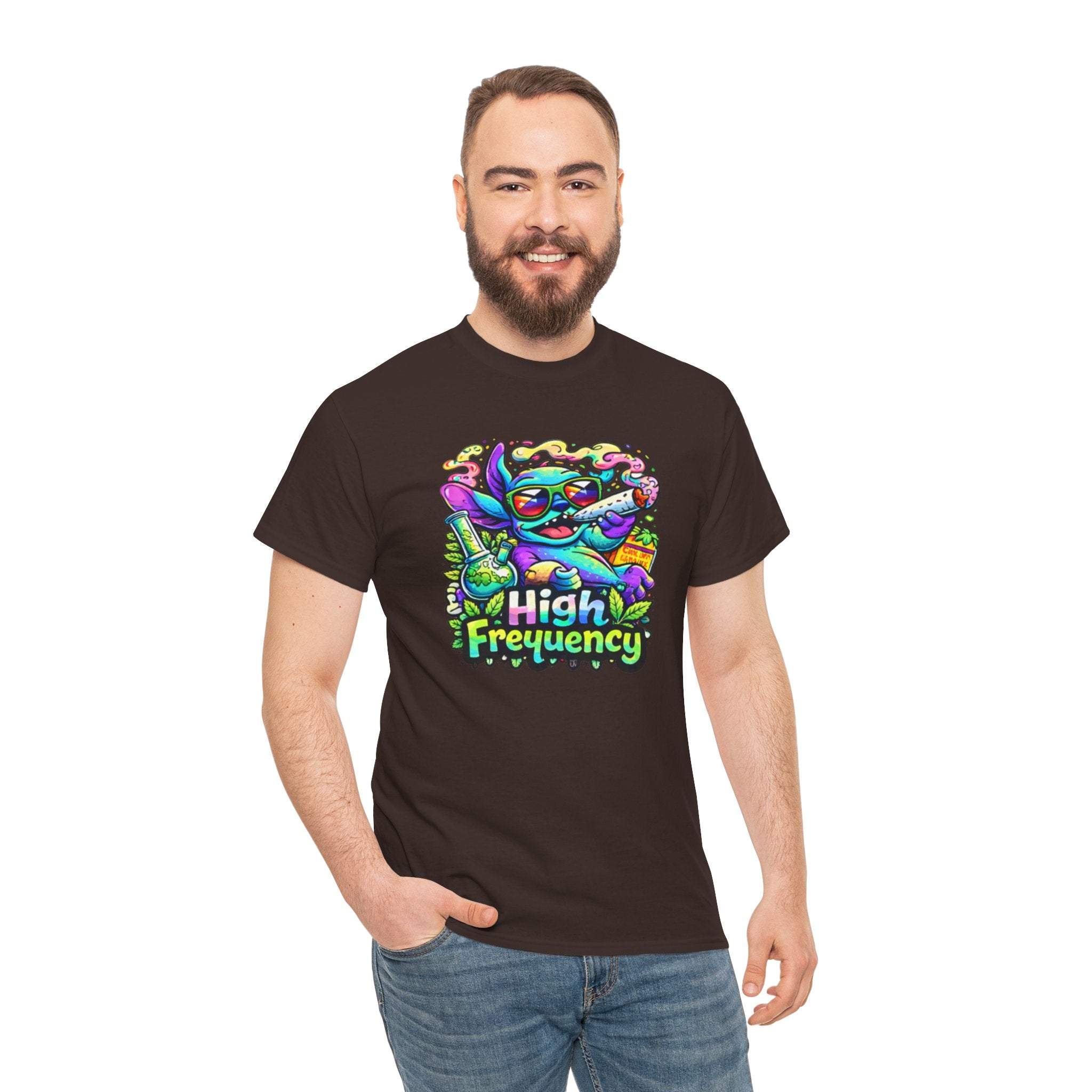 Psychedelic Cat 'High Frequency' Graphic Tee