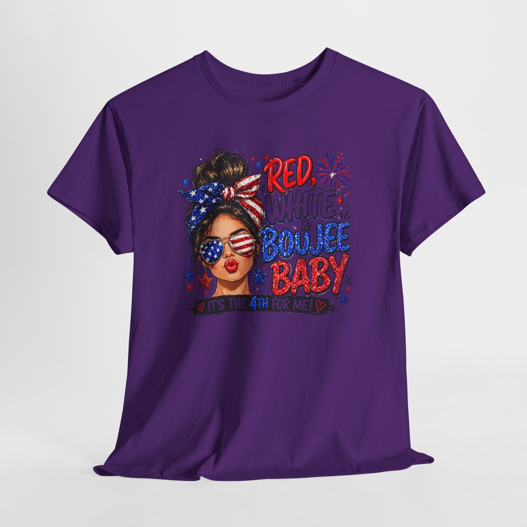 Patriotic 'Red White Boujee Baby' Tee – 4th of July Women's Graphic Shirt