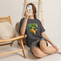 “I’m Blunt Because” Graphic Tee with Cannabis Leaf & Finger-On-Lips Design