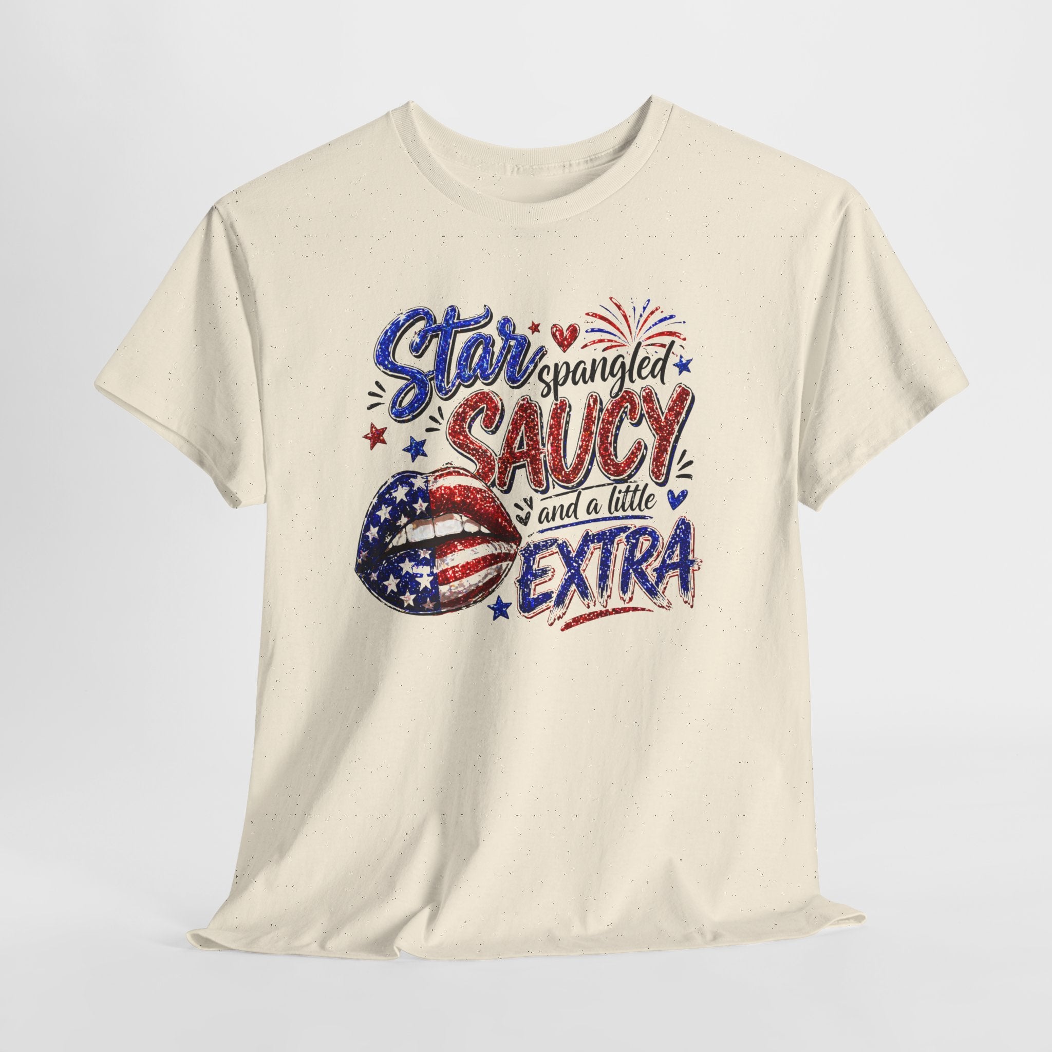 Patriotic “Star-Spangled Saucy & a Little Extra” Tee
