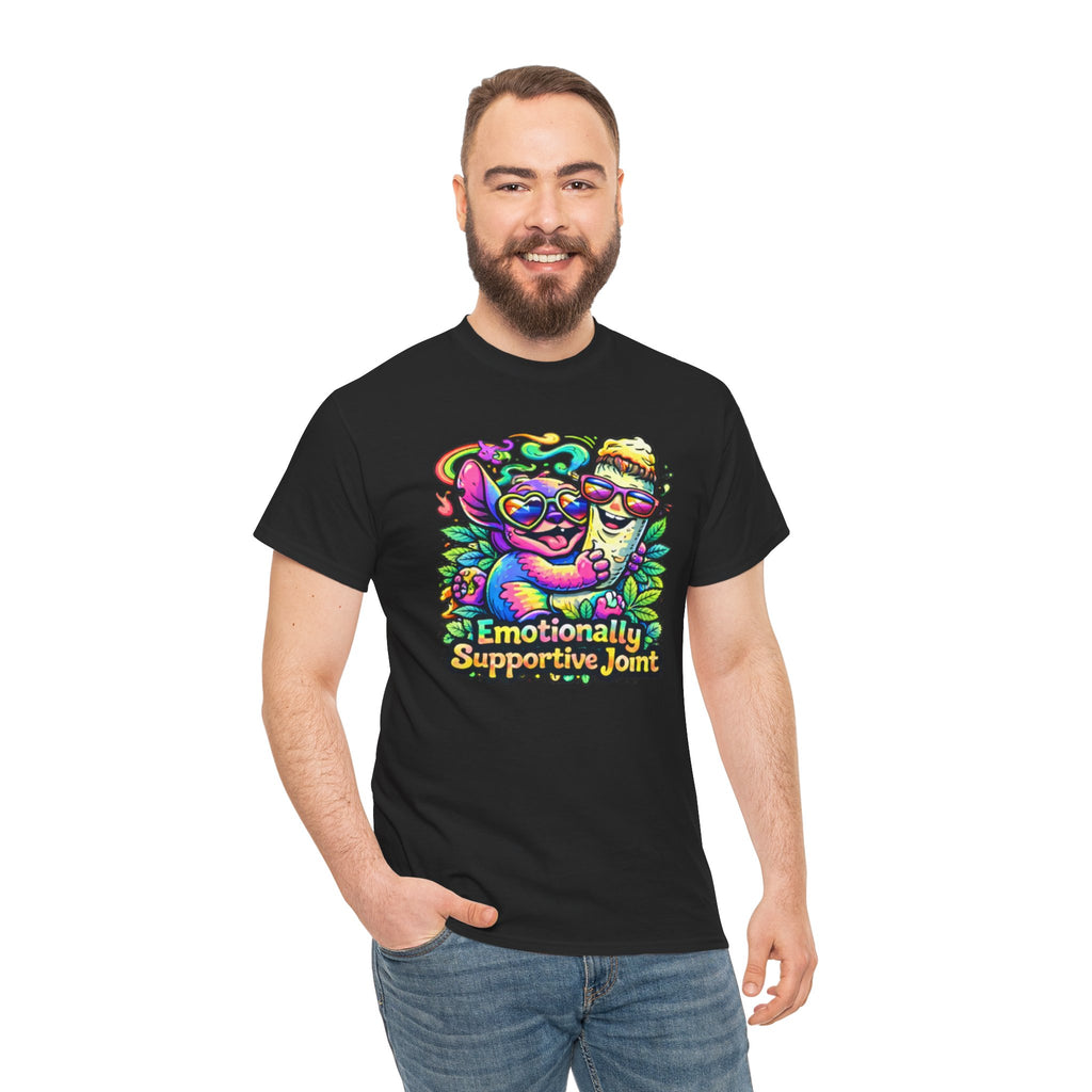 T-Shirt — "Emotionally Supportive Joint" Colorful Sloth & Ice Cream Graphic Tee
