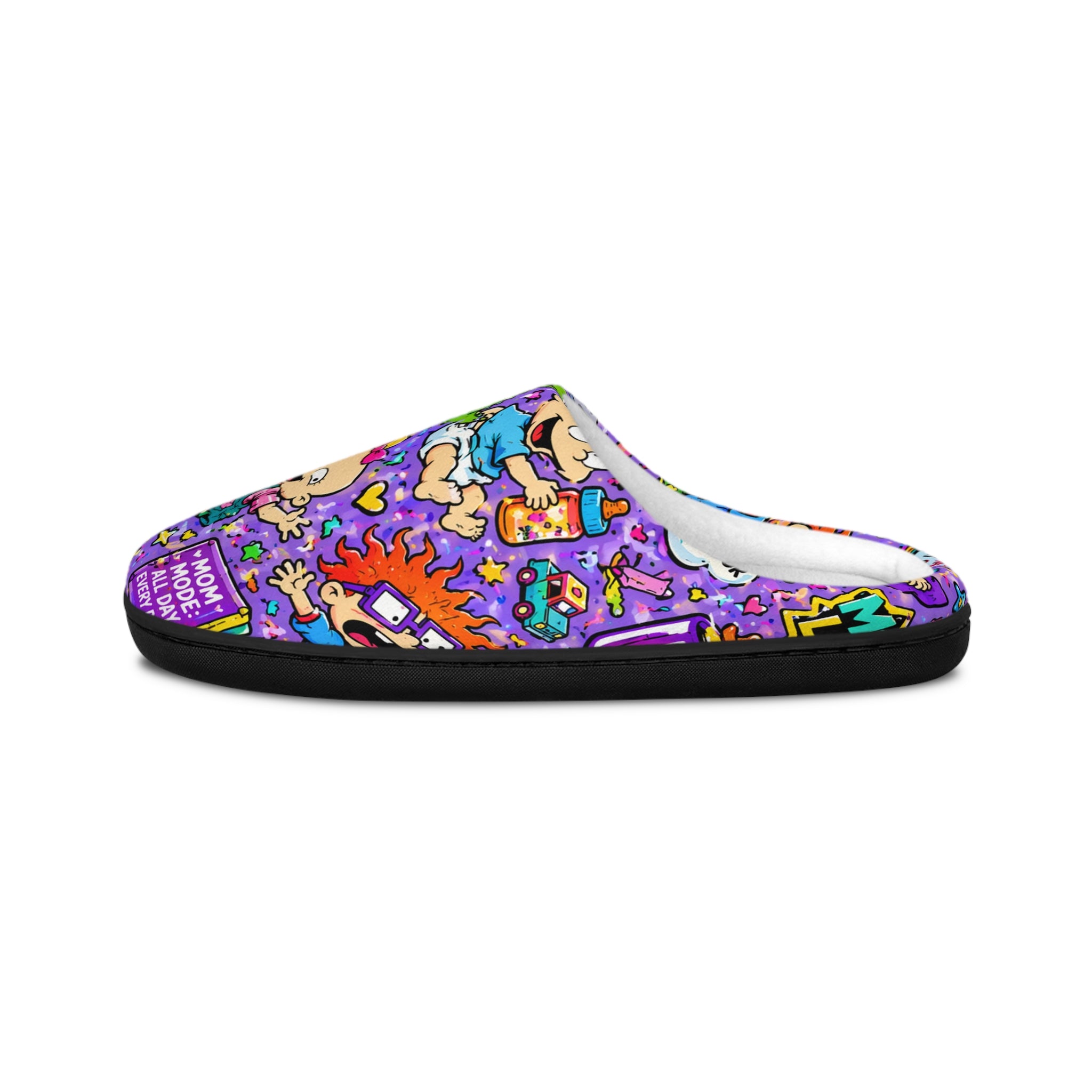 Colorful Cartoon Doodle Indoor Slippers for Women — Vibrant Cozy Home Shoes
