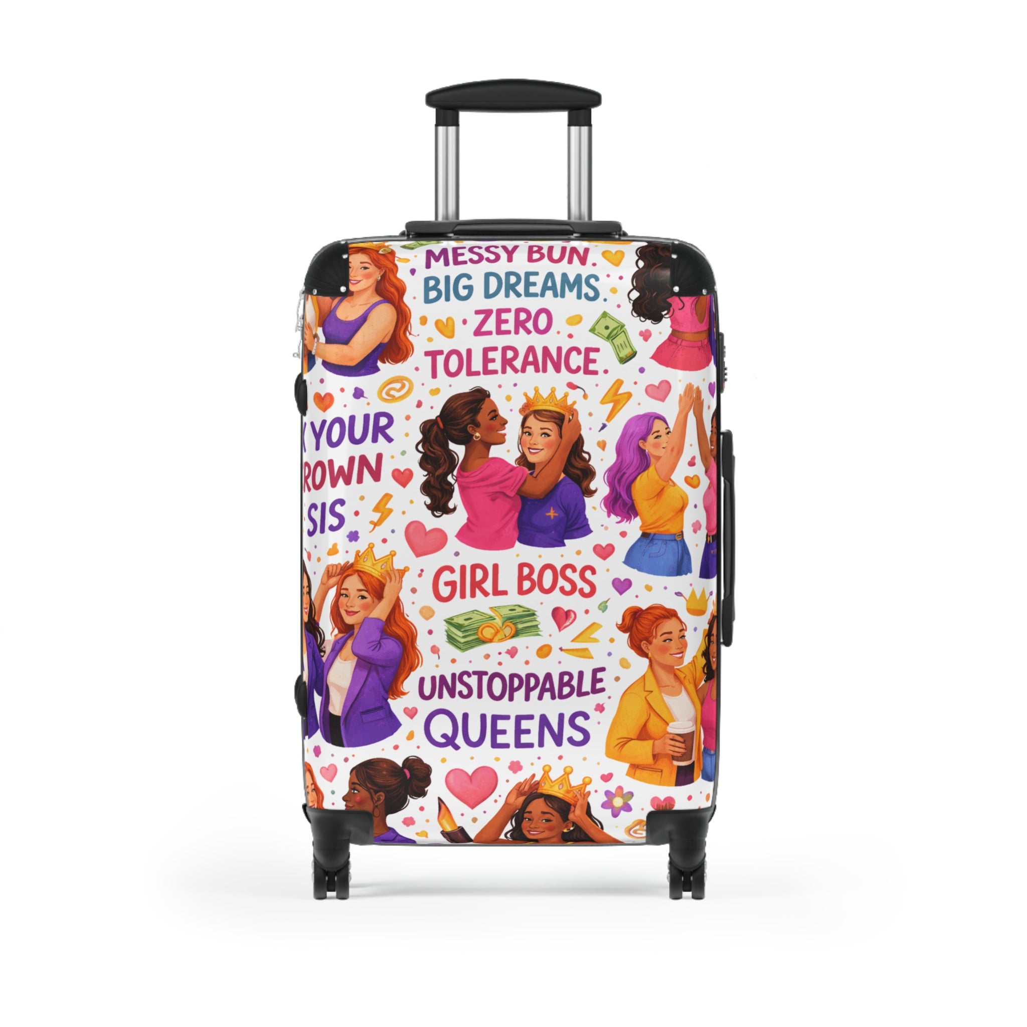 Inspirational 'Girl Boss' Suitcase – Unstoppable Queens Travel Luggage