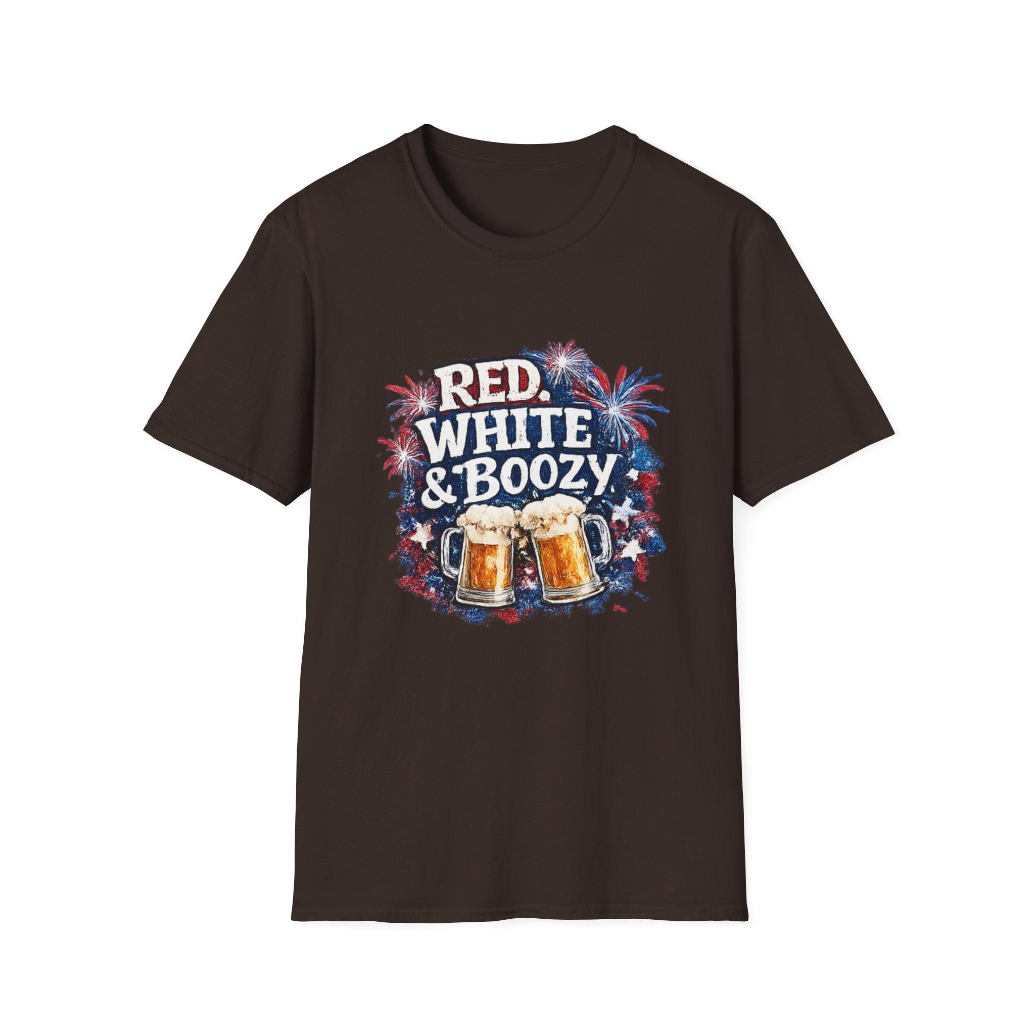 Red, White & Boozy Beer T-Shirt — Patriotic 4th of July Party Tee