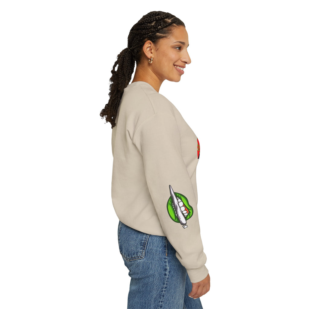 Stoner Chicks Crewneck Sweatshirt — Retro Cannabis Graphic
