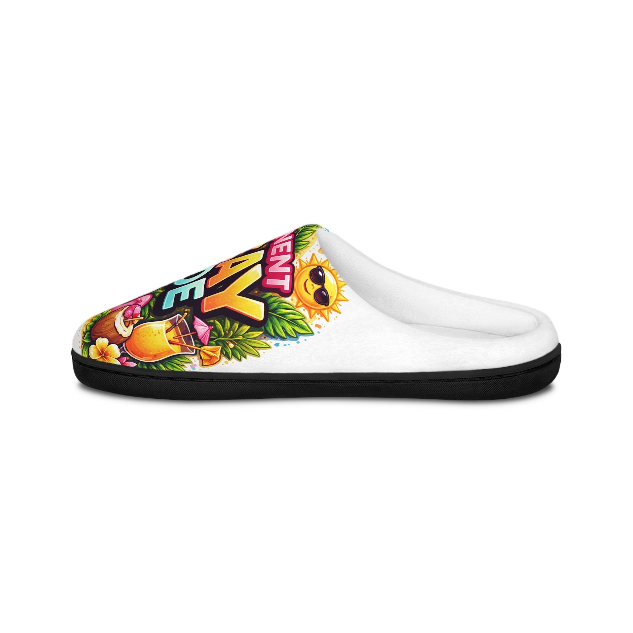 Slippers — 'Permanent Vacay Mode' Tropical Indoor Slides