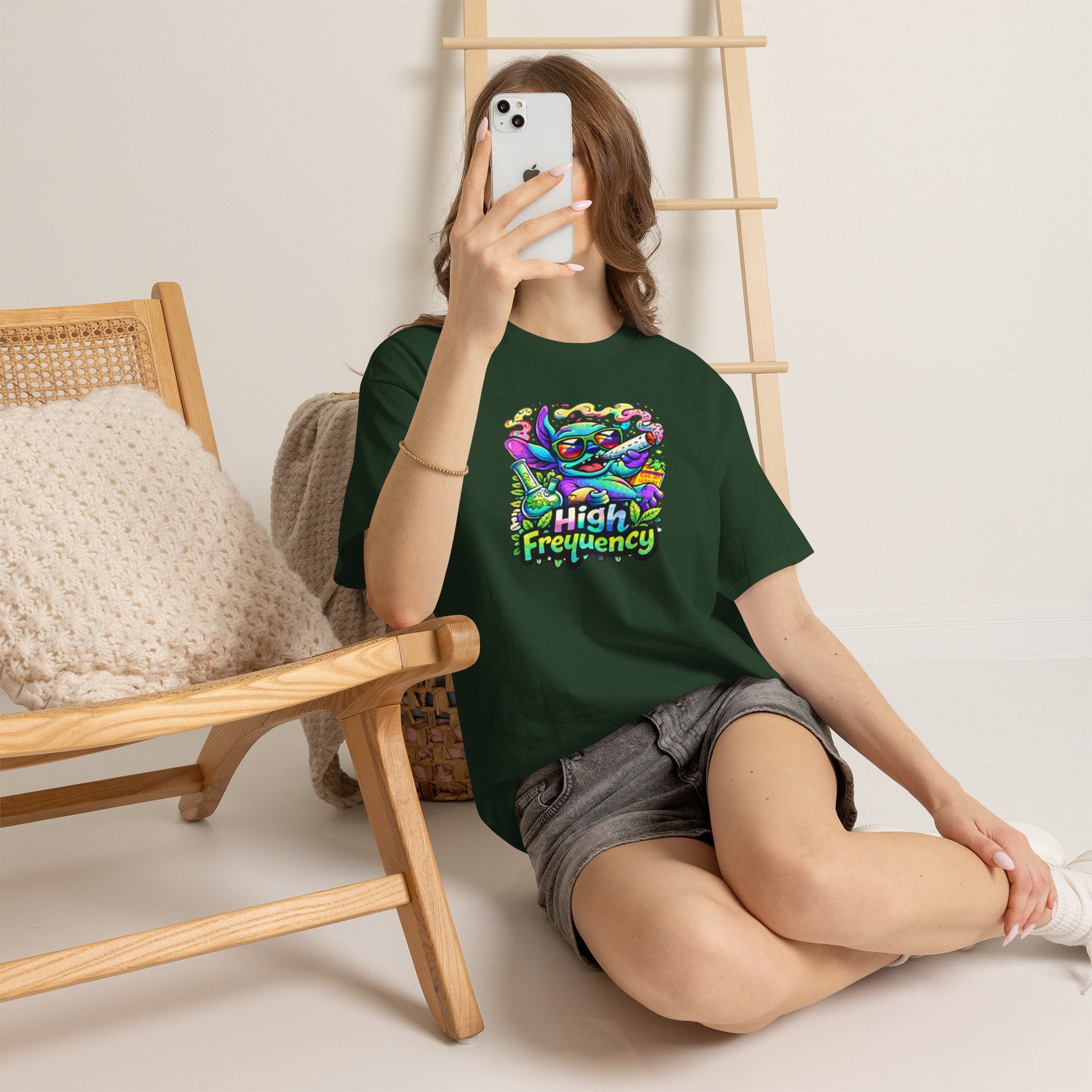 Psychedelic Cat 'High Frequency' Graphic Tee