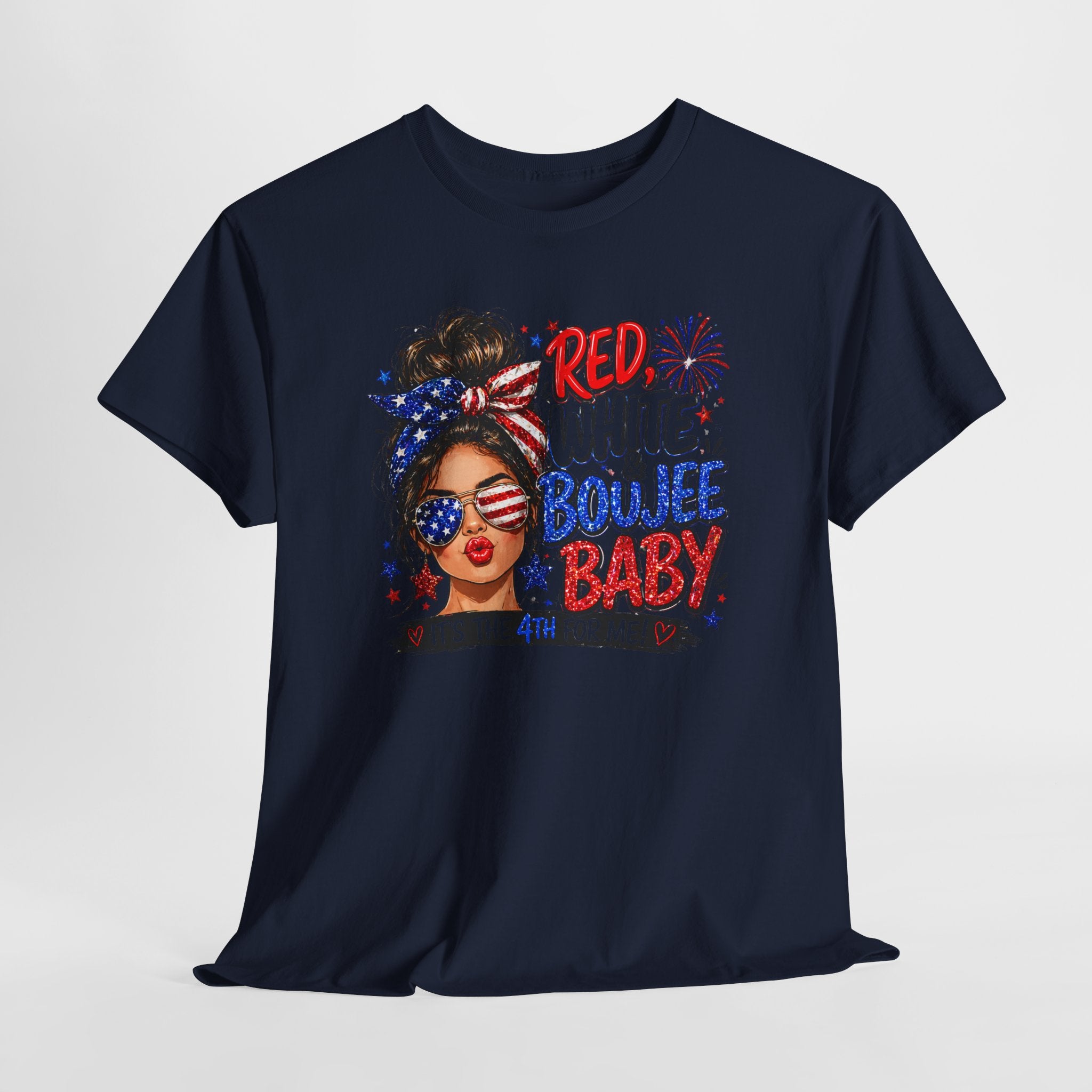 Patriotic 'Red White Boujee Baby' Tee – 4th of July Women's Graphic Shirt