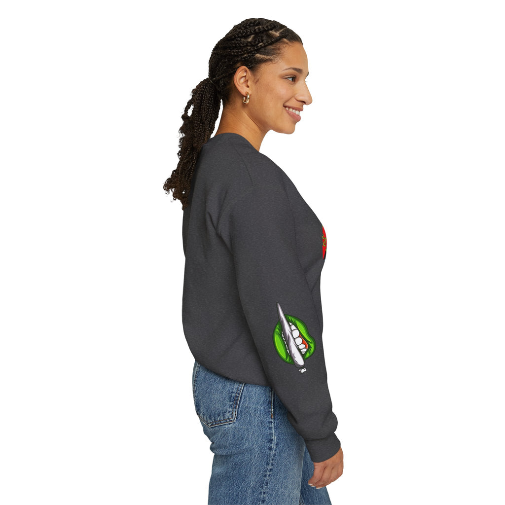 Stoner Chicks Crewneck Sweatshirt — Retro Cannabis Graphic