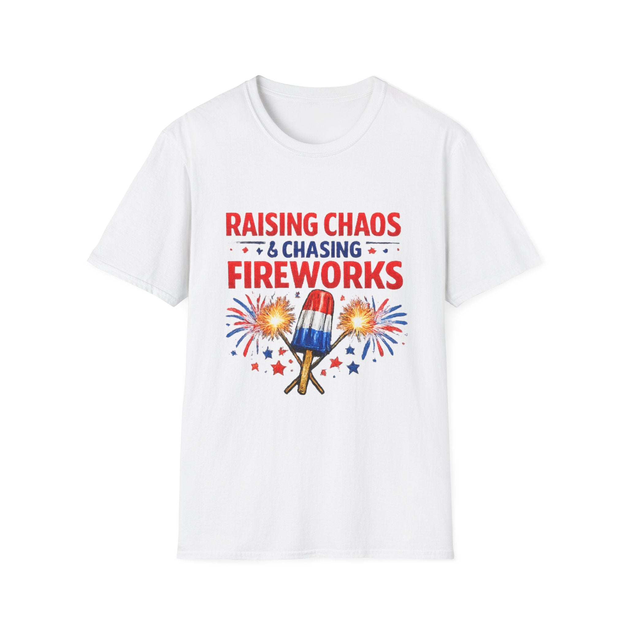 Patriotic 'Raising Chaos & Chasing Fireworks' T-Shirt