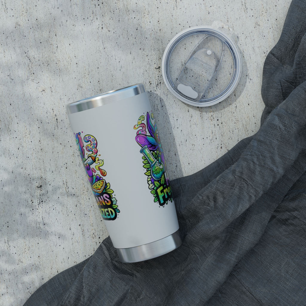 20oz Tumbler — Colorful Vagabond Travel Cup with 'Vagabond' Adventure Artwork