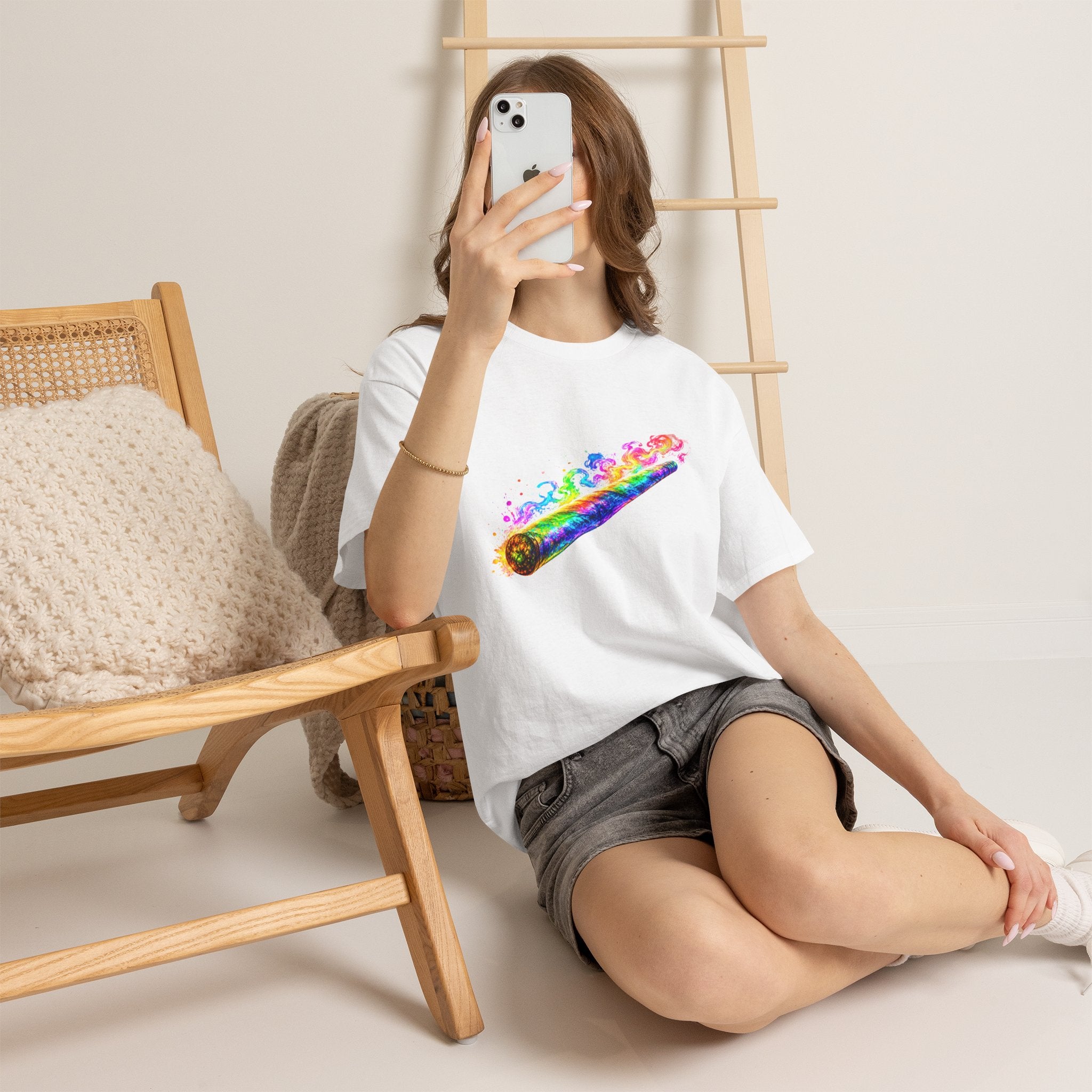 Rainbow Joint T-Shirt — Colorful Psychedelic Stoner Graphic Tee