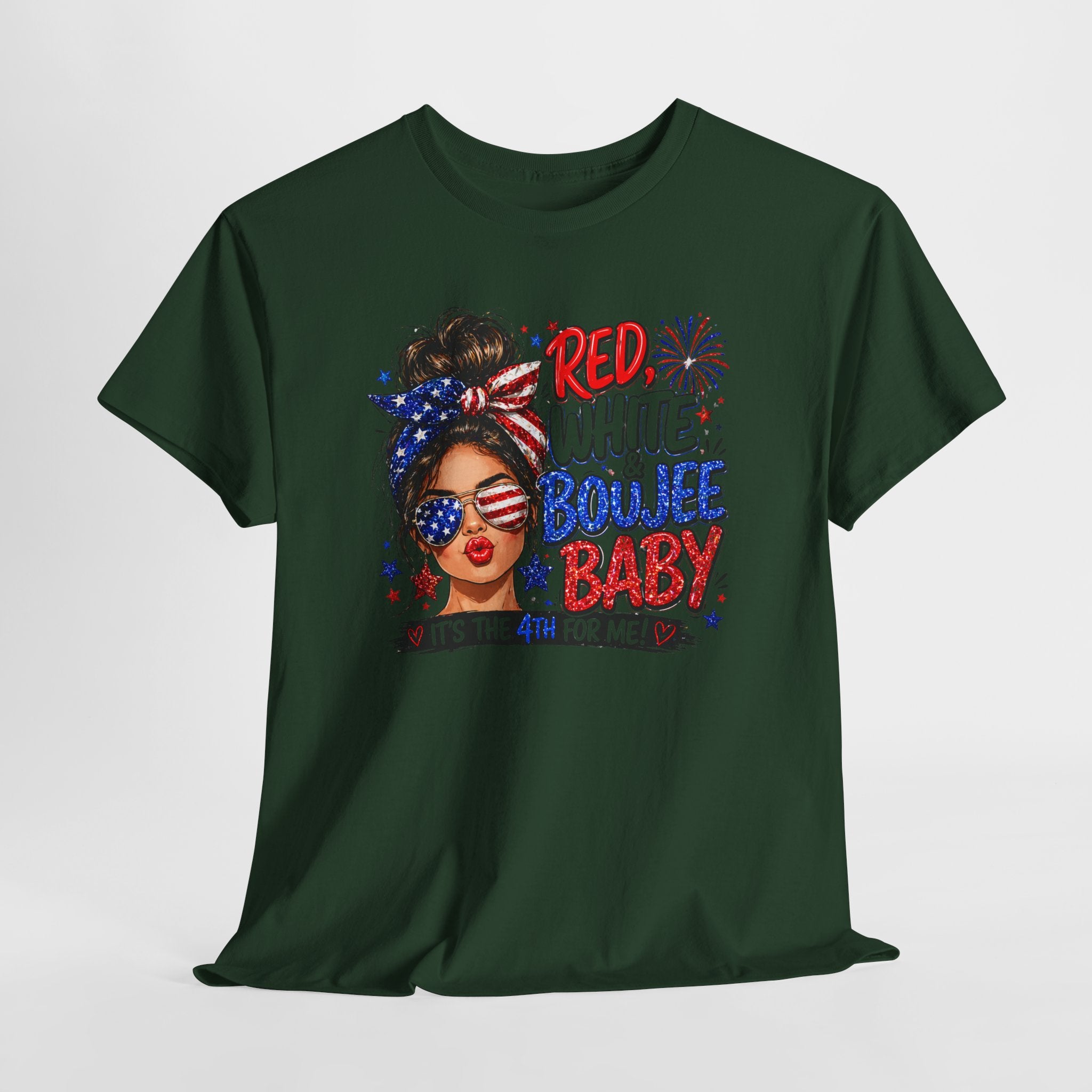 Patriotic 'Red White Boujee Baby' Tee – 4th of July Women's Graphic Shirt