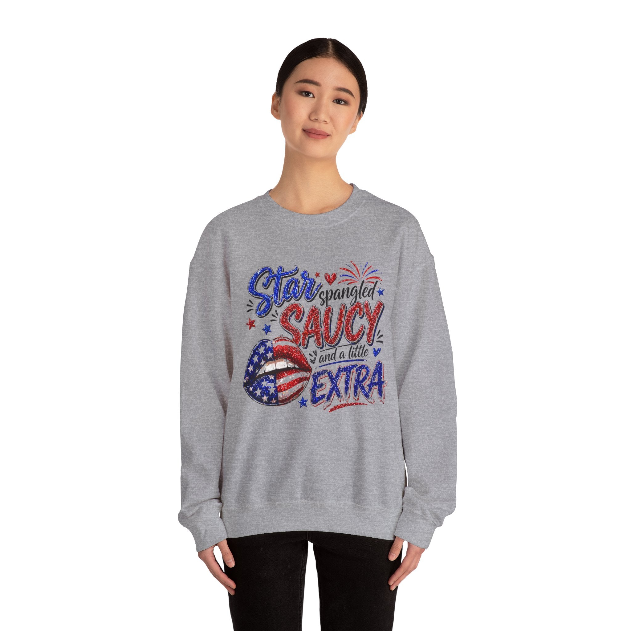 Patriotic 'Star Spangled Saucy & a Little Extra' Sweatshirt