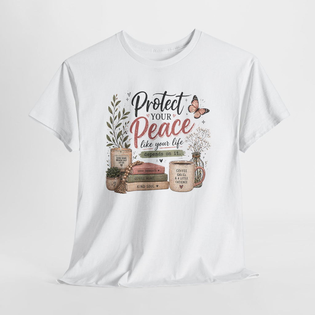 Protect Your Peace Tee — Inspirational Floral Graphic T-Shirt
