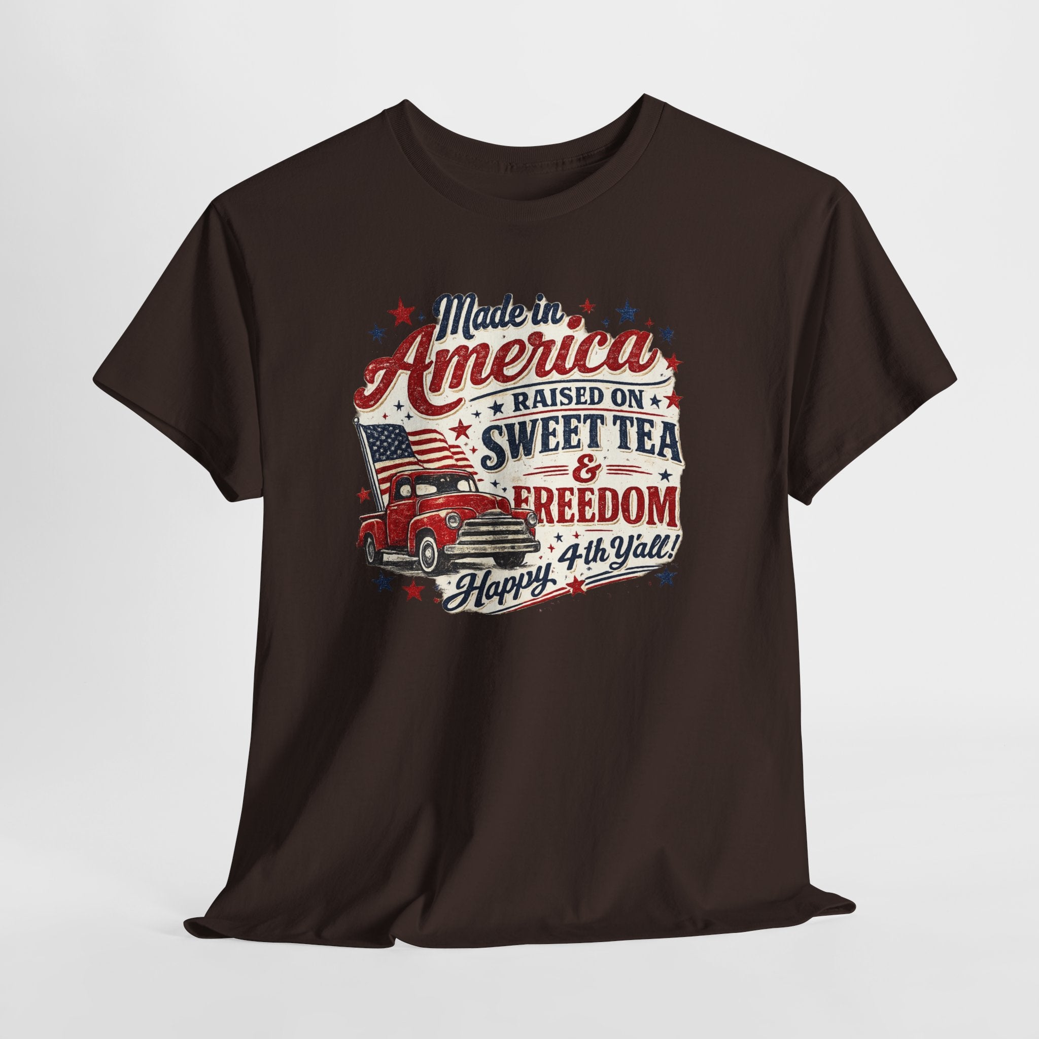 Made in America Sweet Tea & Freedom T-Shirt — 4th of July Patriotic Tee
