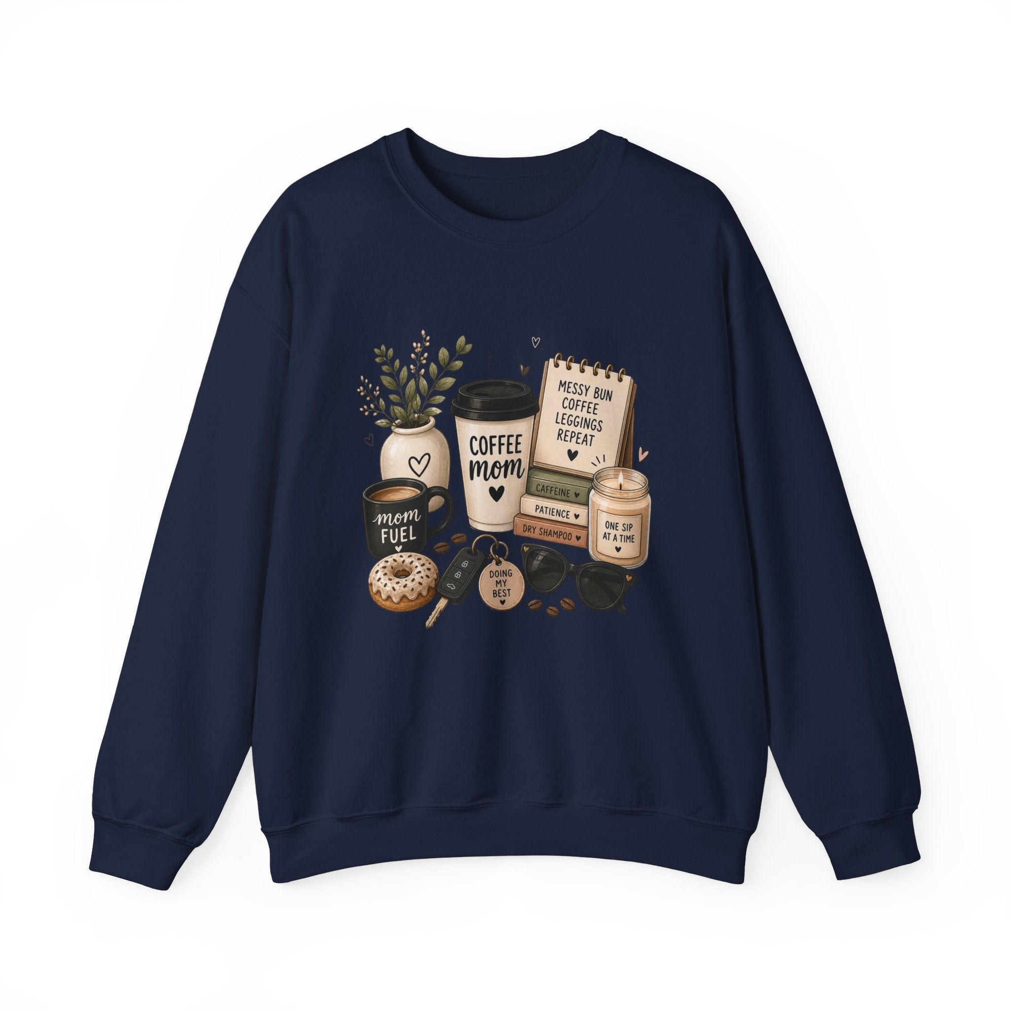 Coffee Mom Crewneck Sweatshirt — Cozy Morning Coffee Lover Graphic