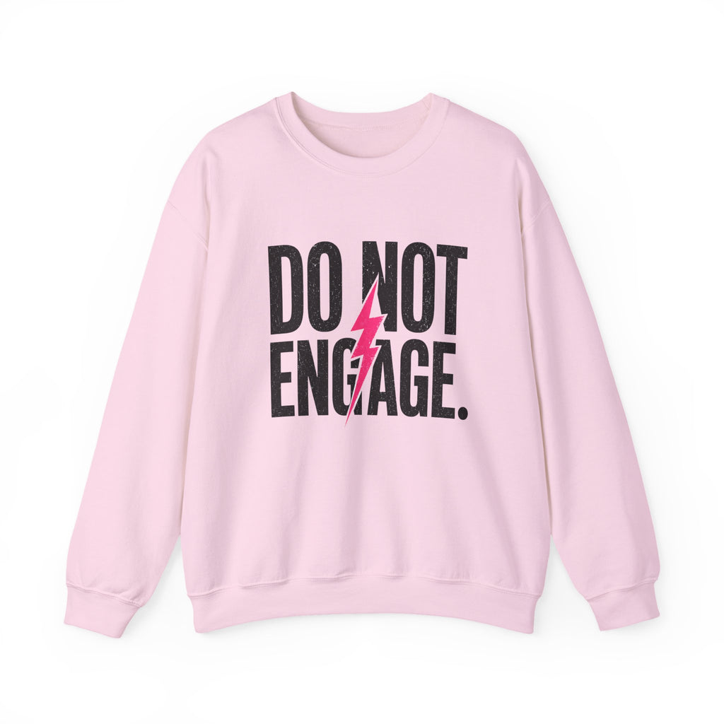 Do Not Engage Crewneck Sweatshirt – Bold Lightning Graphic Streetwear