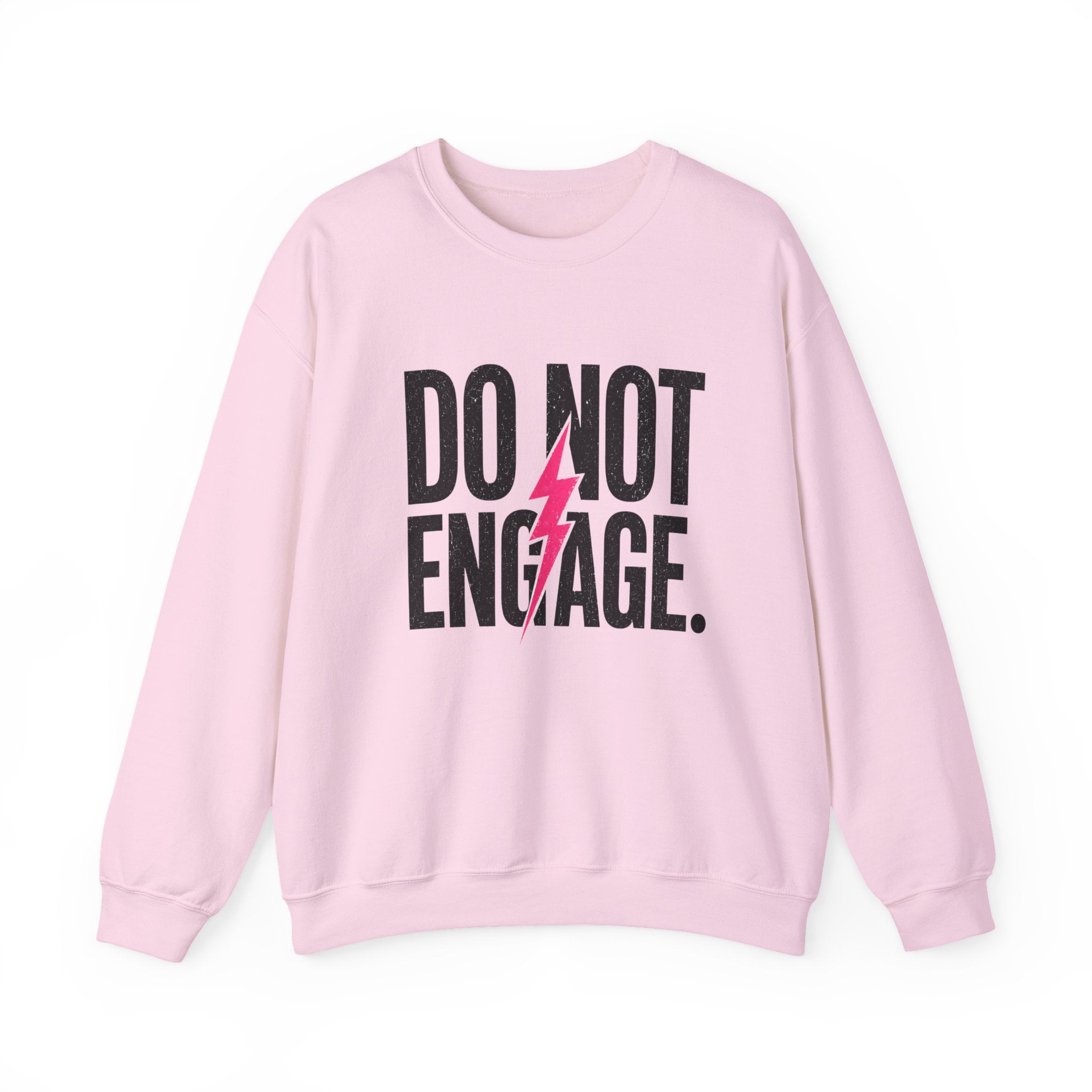 Do Not Engage Crewneck Sweatshirt – Bold Lightning Graphic Streetwear