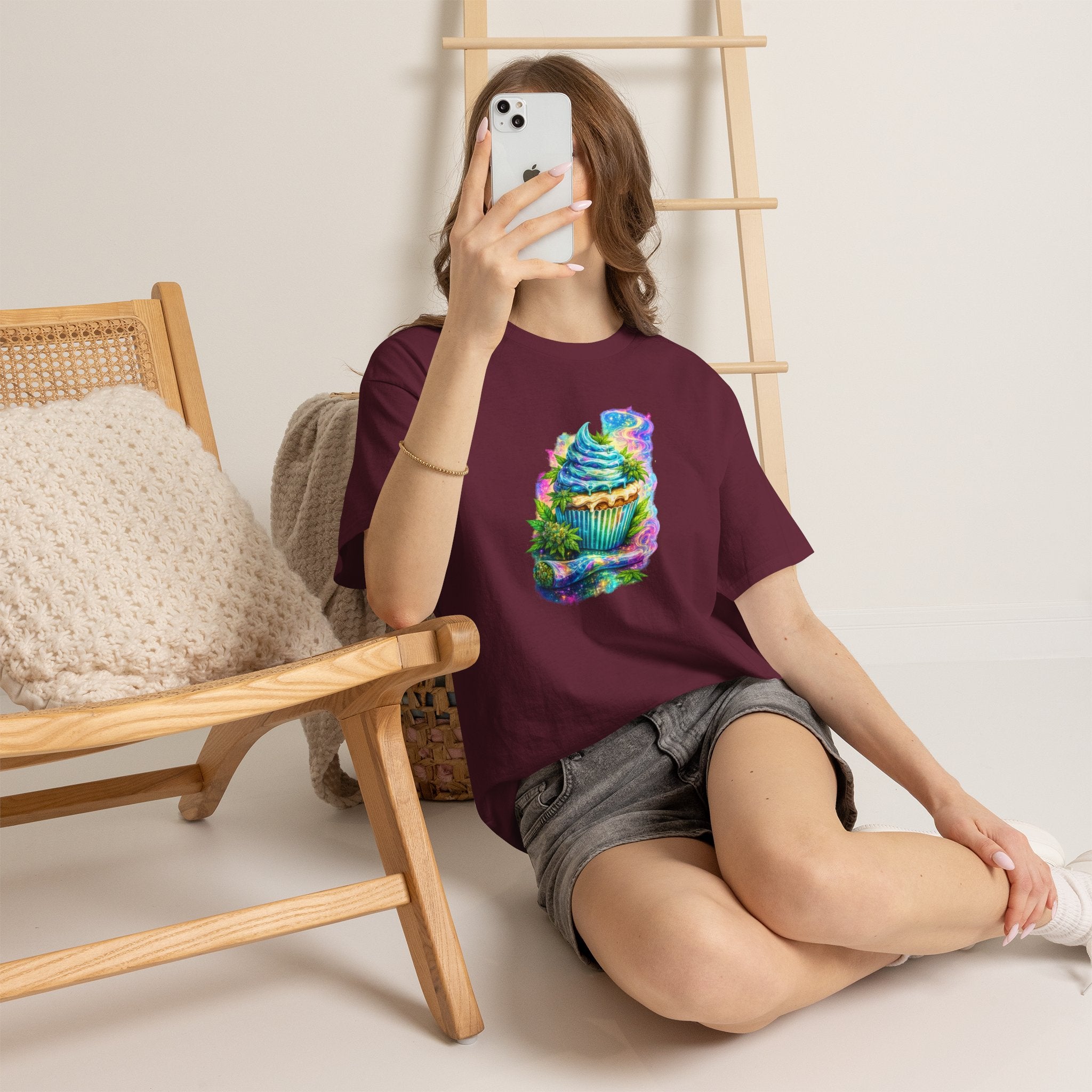Cupcake Fantasy T-Shirt — Rainbow Psychedelic Dessert Tee