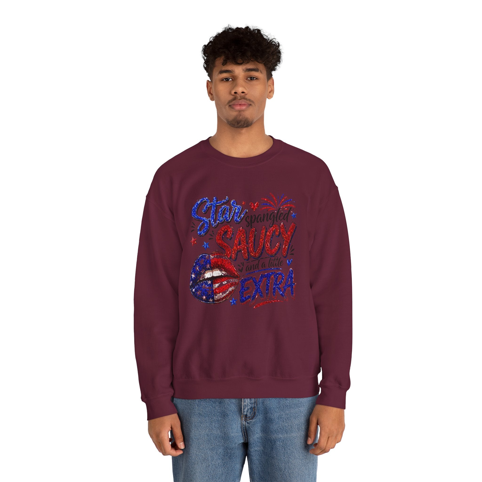 Patriotic 'Star Spangled Saucy & a Little Extra' Sweatshirt