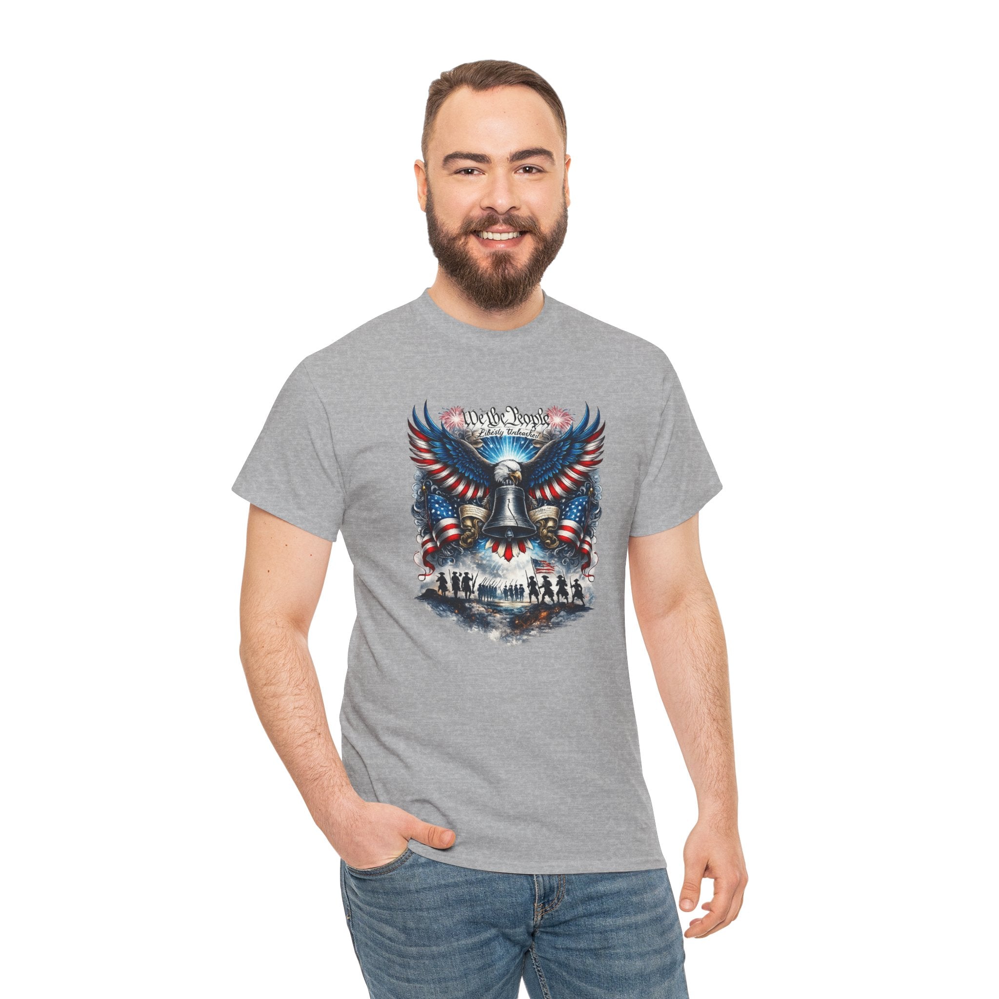 Patriotic Eagle Tee — "We the People" Liberty Bell Graphic T-Shirt