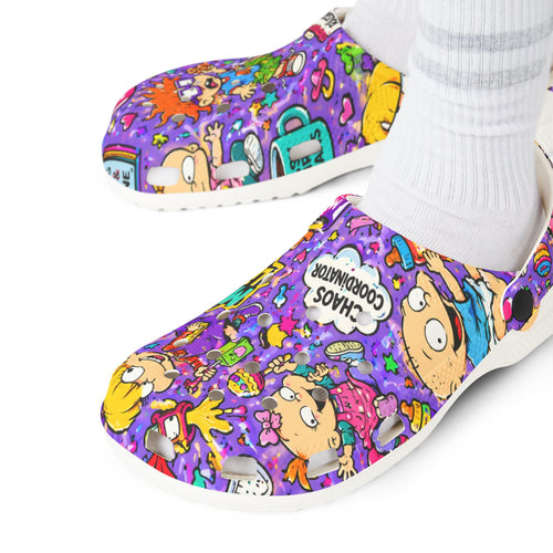 Cartoon Chaos EVA Clogs – Colorful Kids' Slip-On Foam Shoes