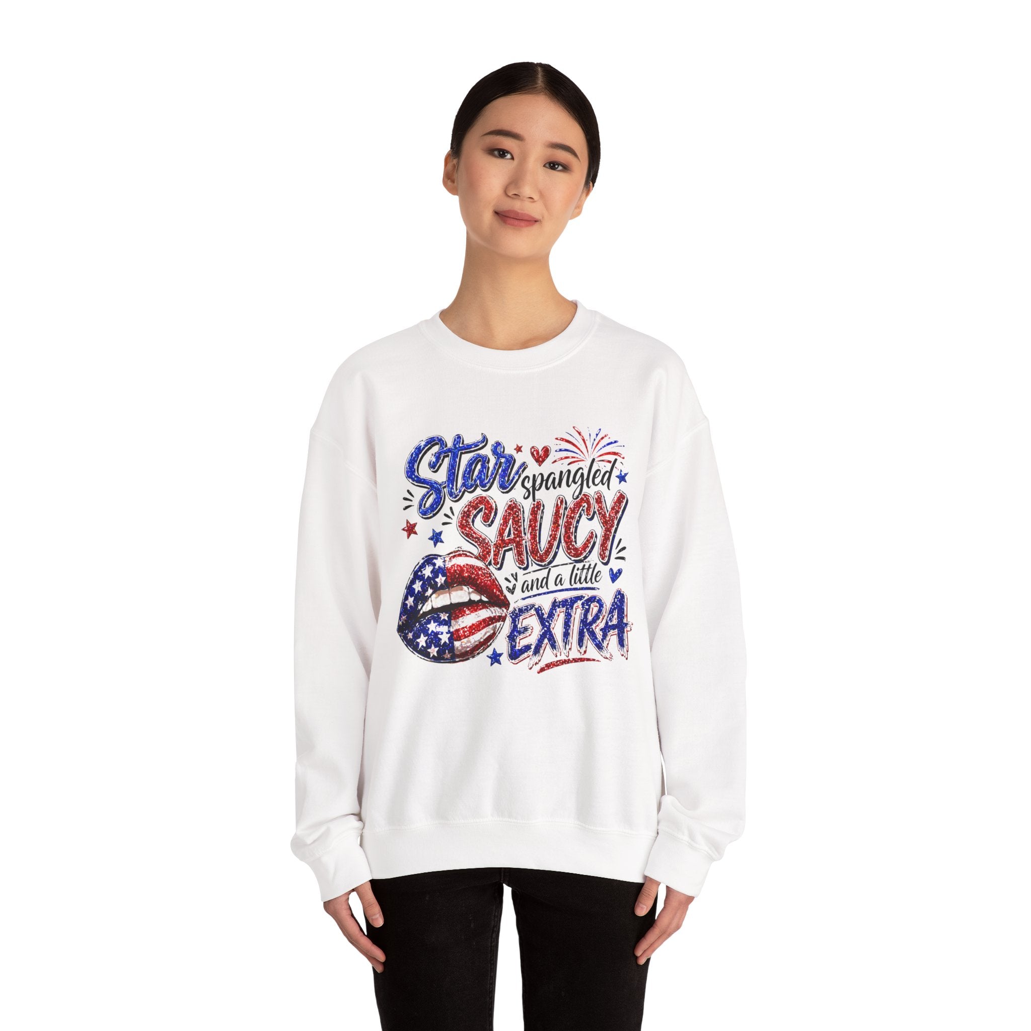 Patriotic 'Star Spangled Saucy & a Little Extra' Sweatshirt