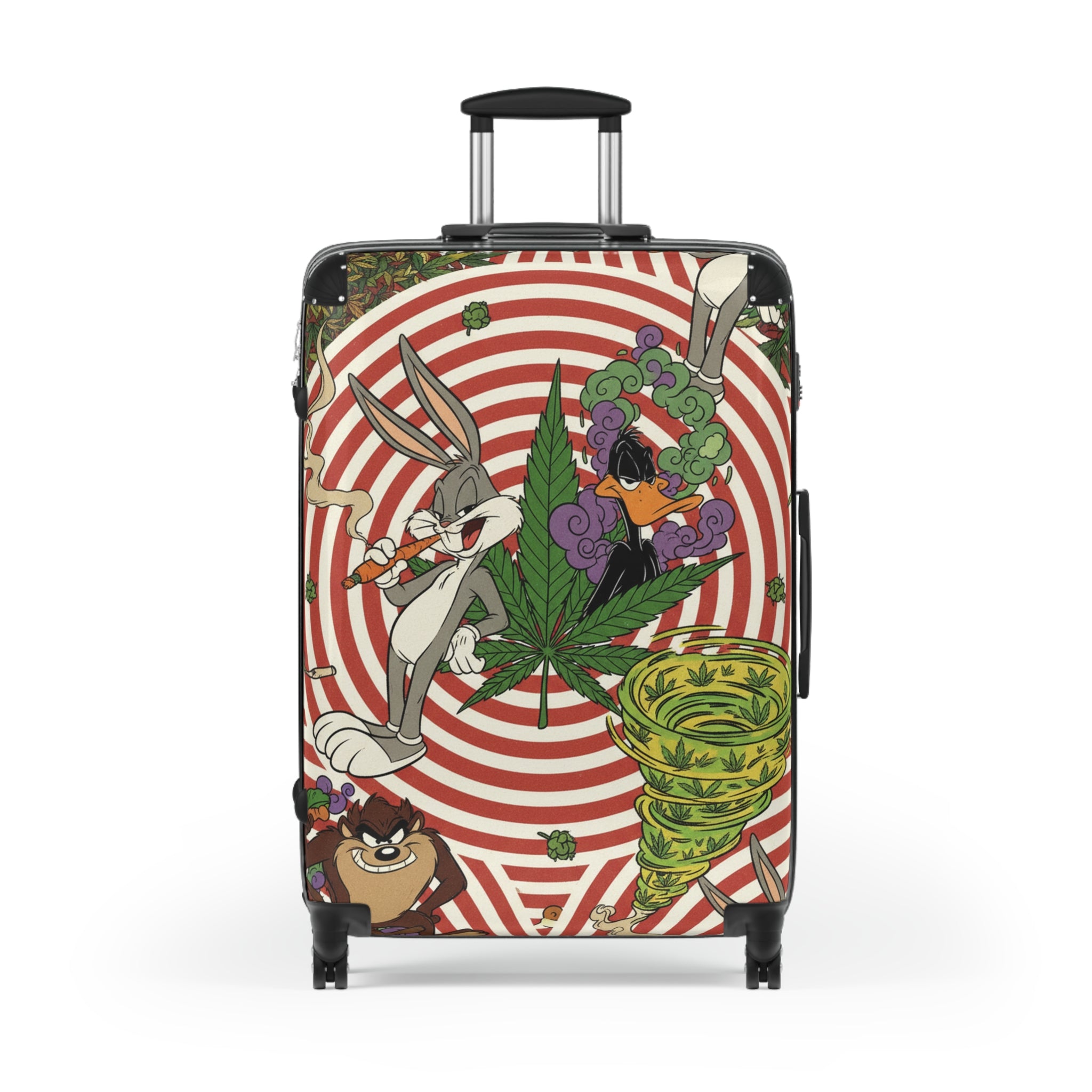 Cannabis Cartoon Suitcase – Retro Bugs Bunny & Daffy Luggage