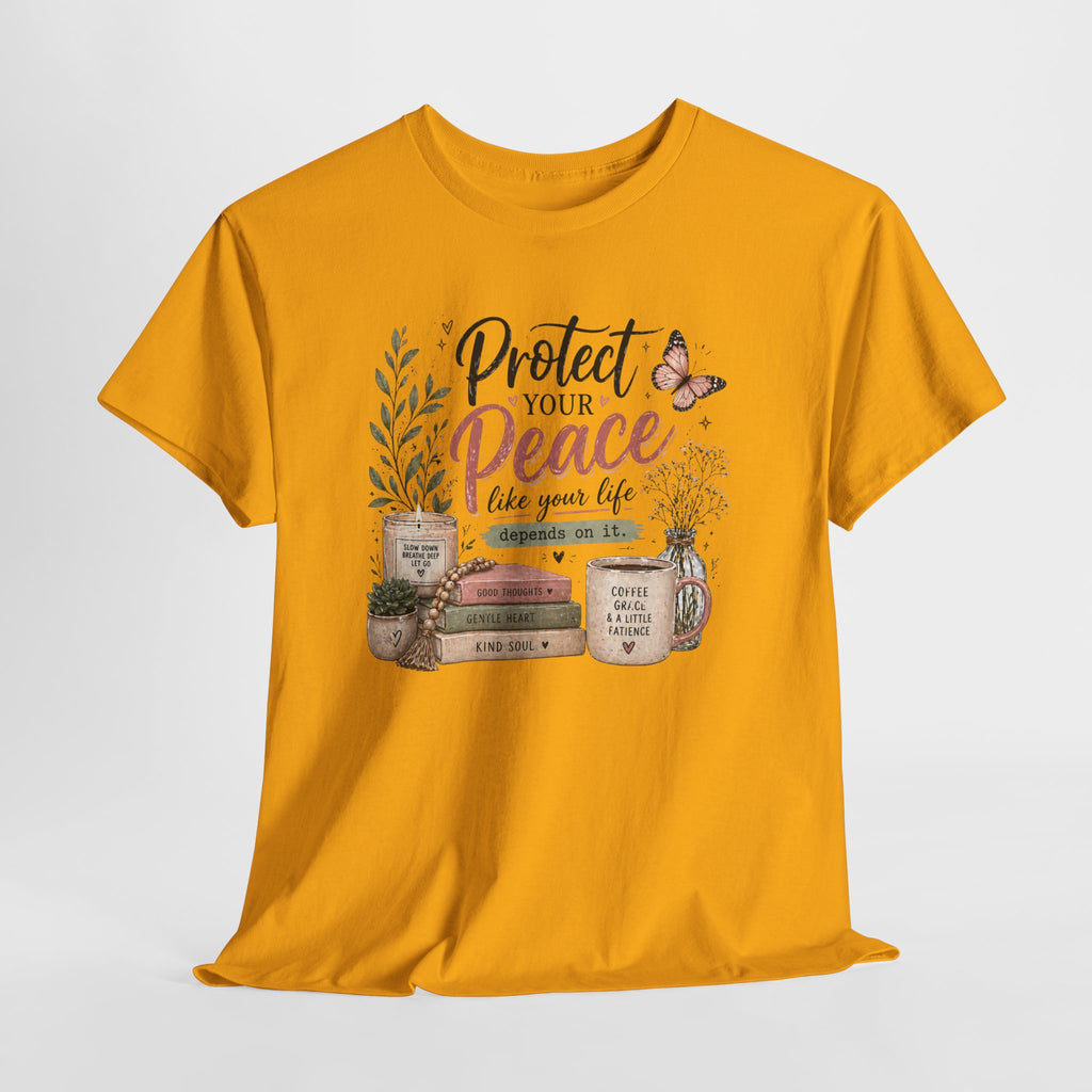 Protect Your Peace Tee — Inspirational Floral Graphic T-Shirt