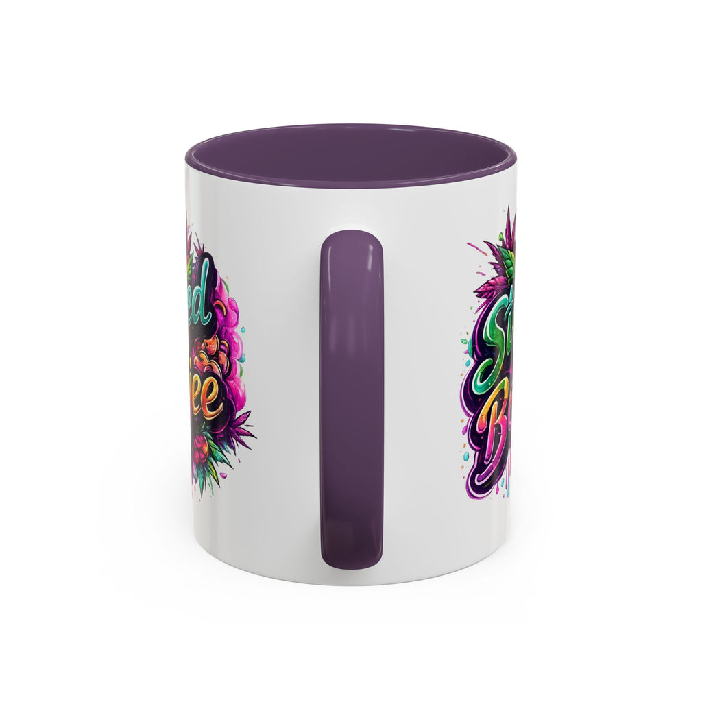 Accent Coffee Mug — "Stoned and Boujee" Colorful Cannabis Art