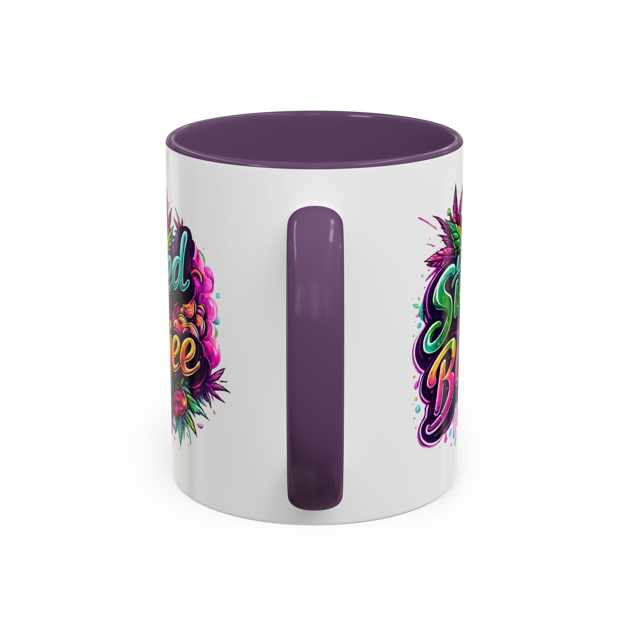Accent Coffee Mug — "Stoned and Boujee" Colorful Cannabis Art