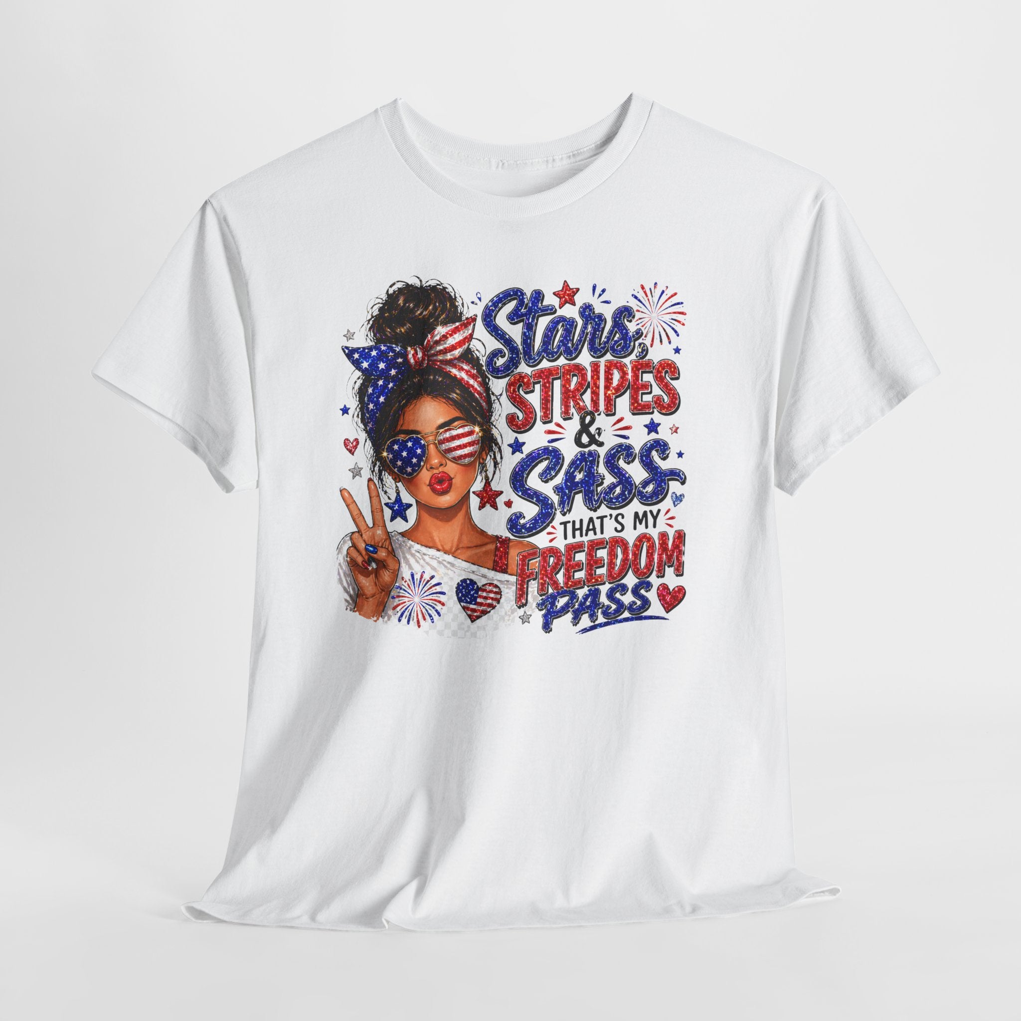 Patriotic 'Stars, Stripes & Sass' Tee — Fourth of July Women's Graphic T-Shirt