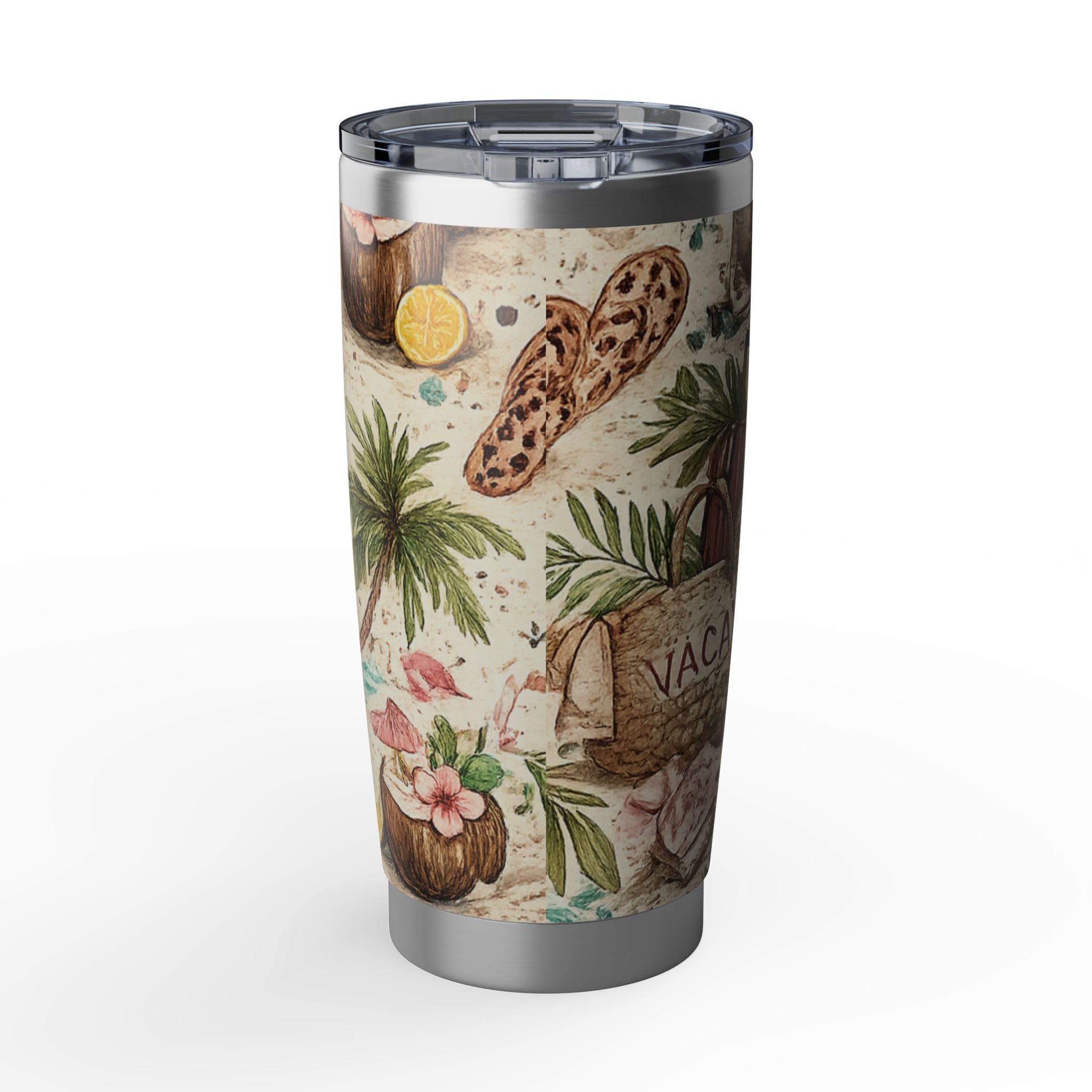 Mom's Off Duty 20oz Tumbler – Beach Vacation Travel Mug
