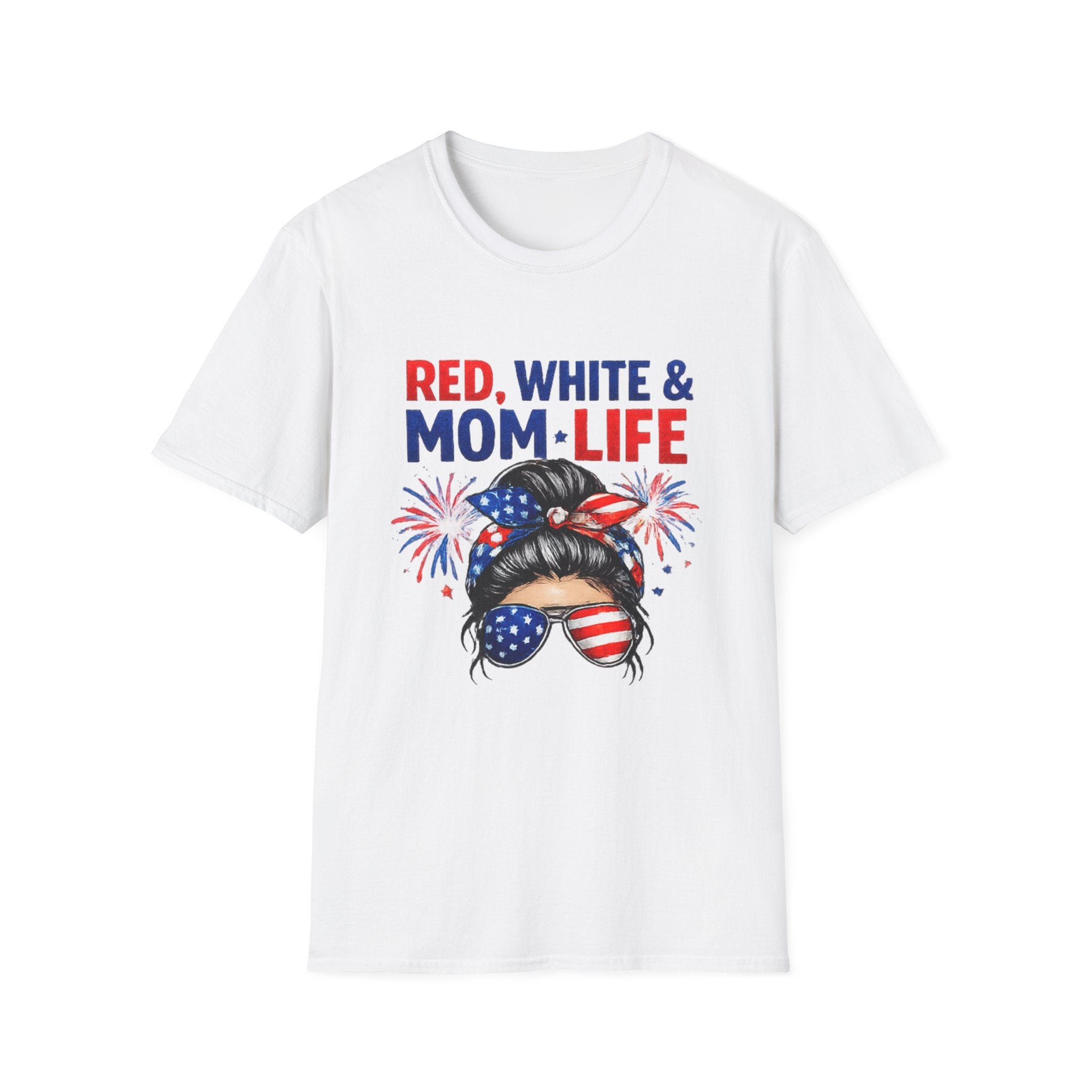 Mom Life USA T-Shirt — "Red, White & Mom Life" Patriotic Fourth of July Tee